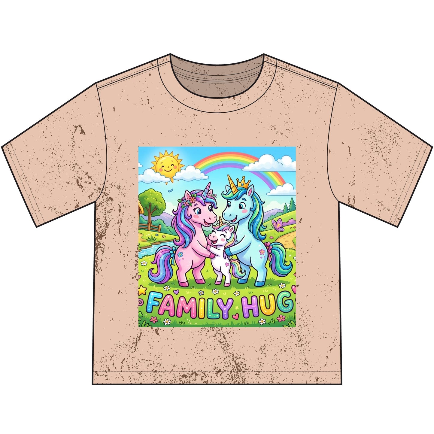 Family Hug Unicorn Heavyweight Color Blast Youth T-Shirt