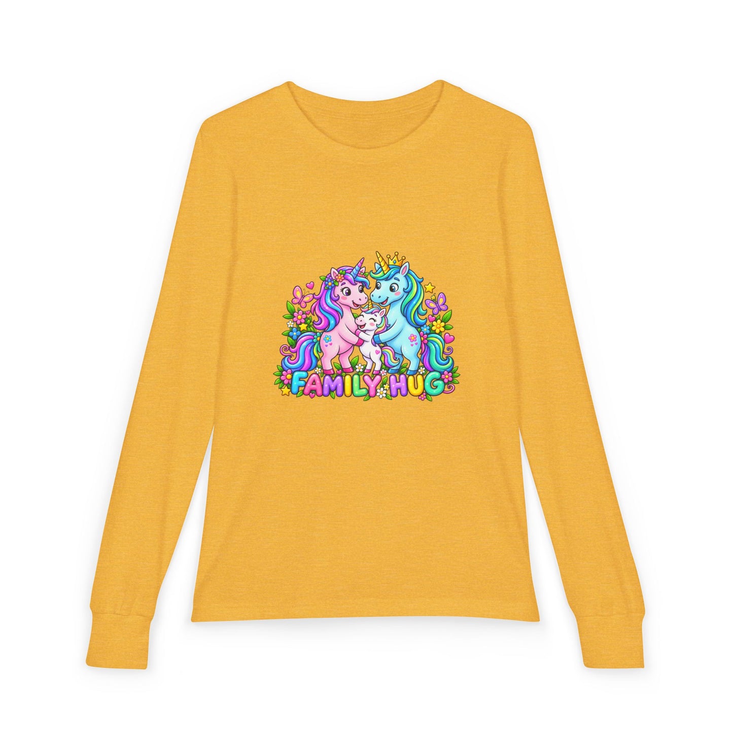 Family Hug Unicorn Youth Jersey Long Sleeve Tee