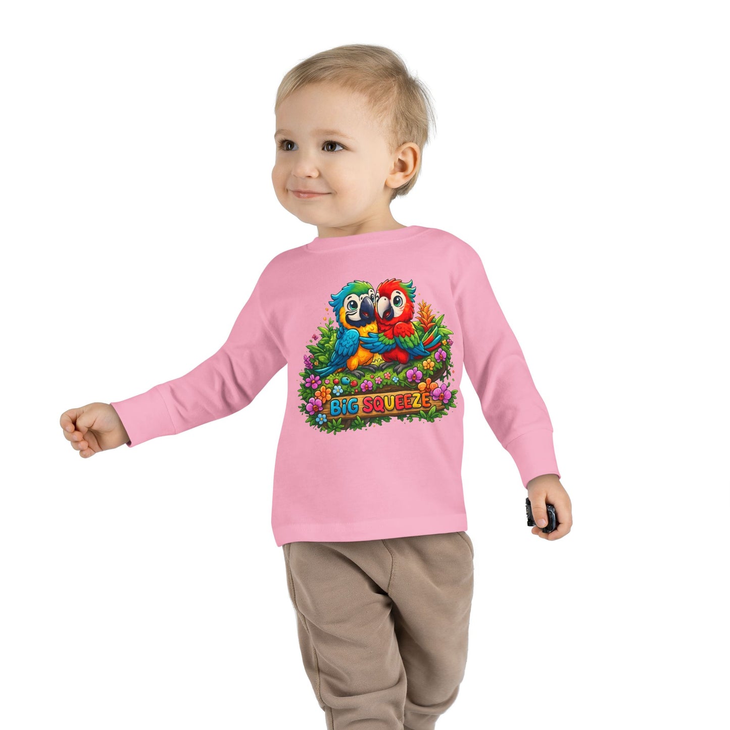 Big Squeeze Macaw Toddler Long Sleeve Tee