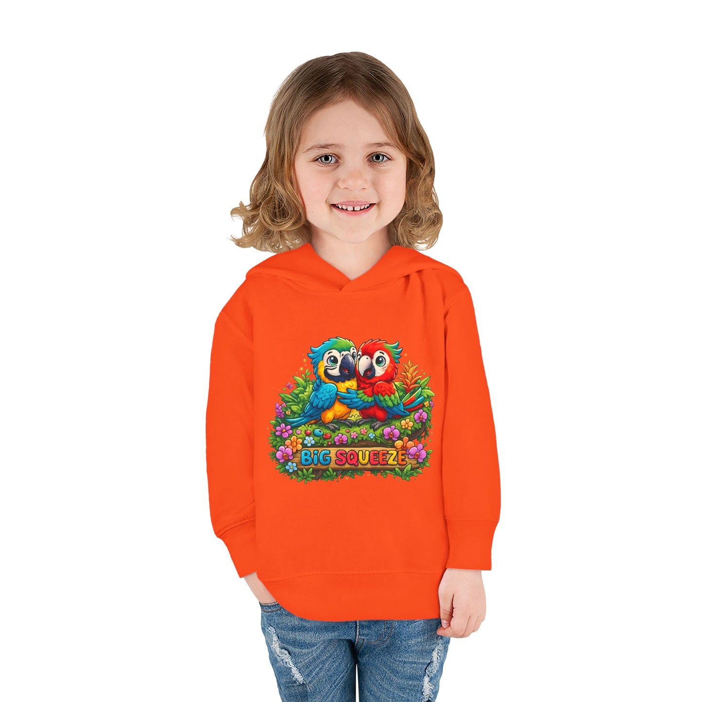 Big Squeeze Macaw Toddler Pullover Fleece Hoodie