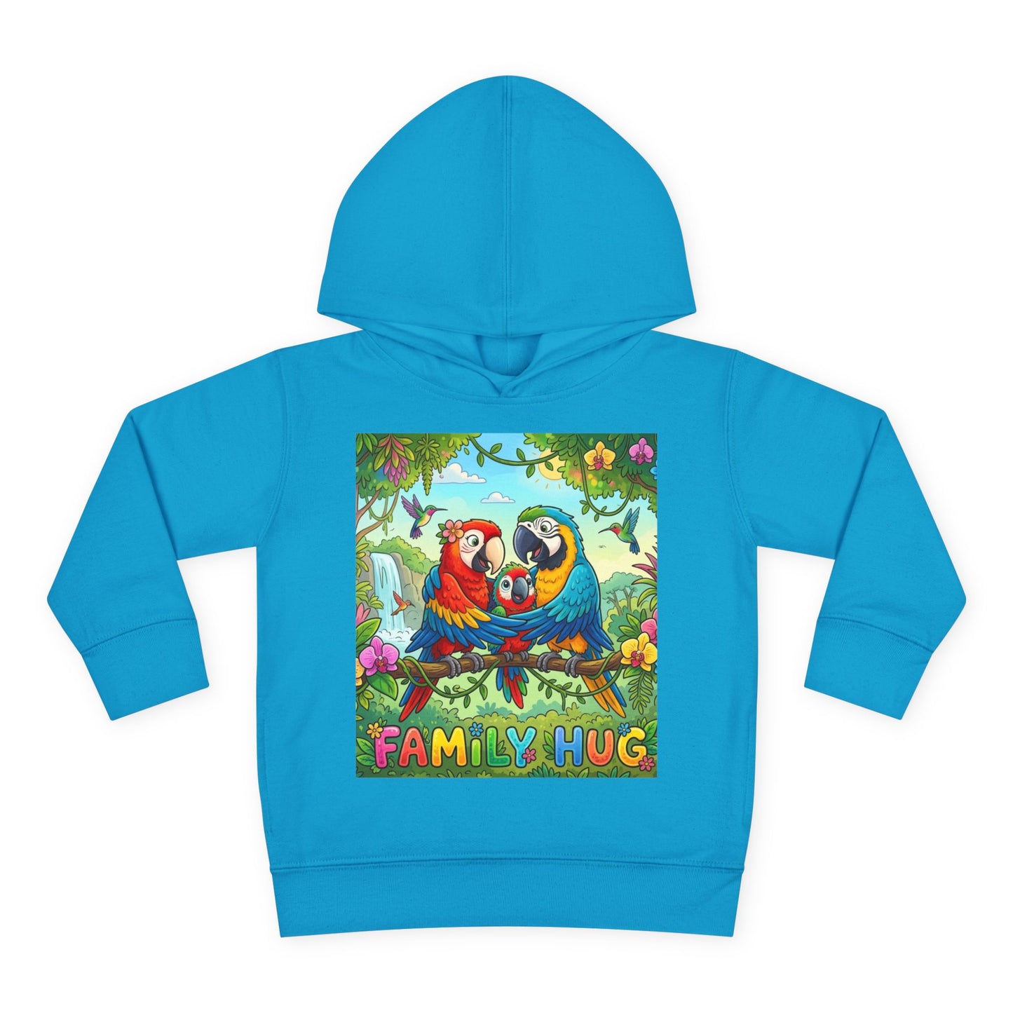 Family Hug Macaw Toddler Pullover Fleece Hoodie