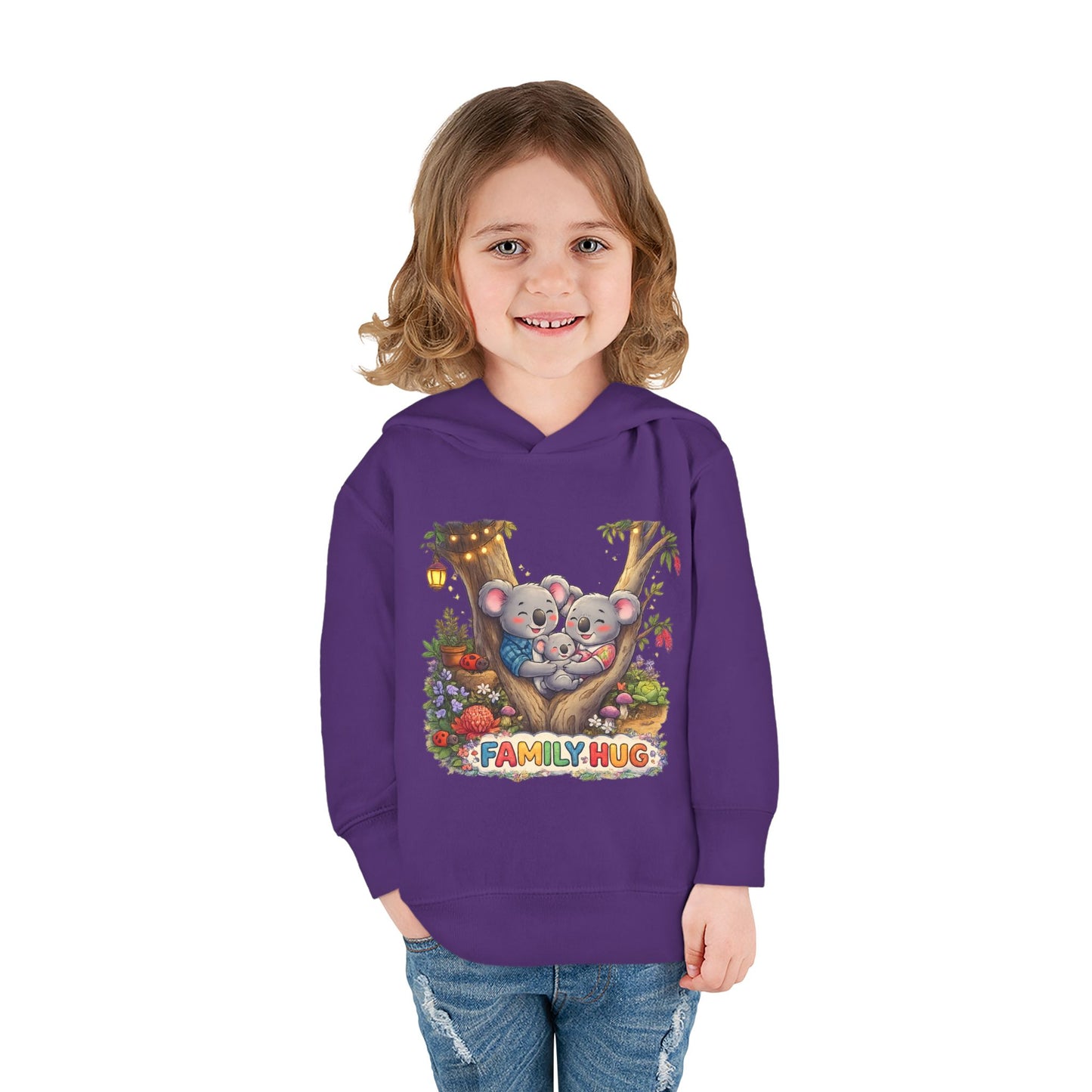 Family Hug Koala Toddler Pullover Fleece Hoodie