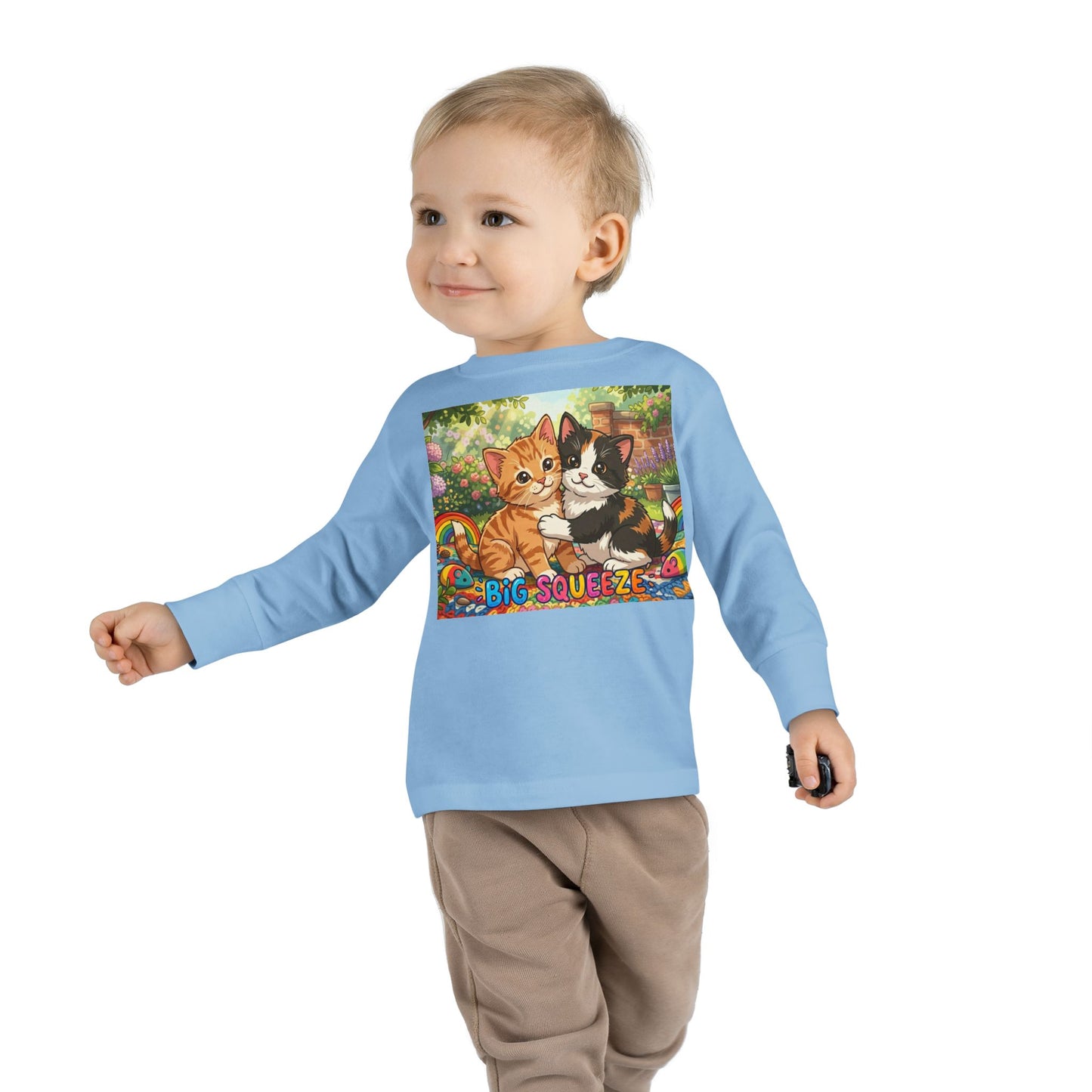 Big Squeeze Kitten Toddler Long Sleeve Tee