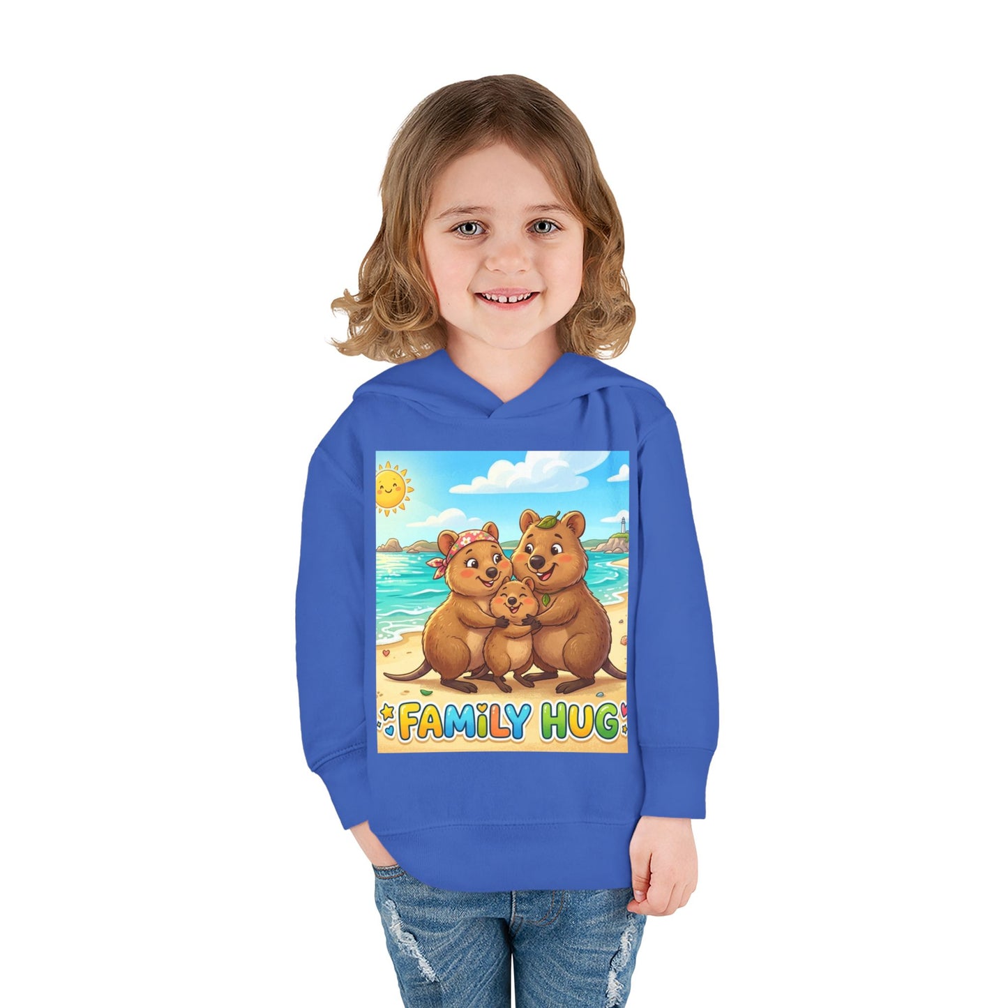 Family Hug Quokka Toddler Pullover Fleece Hoodie