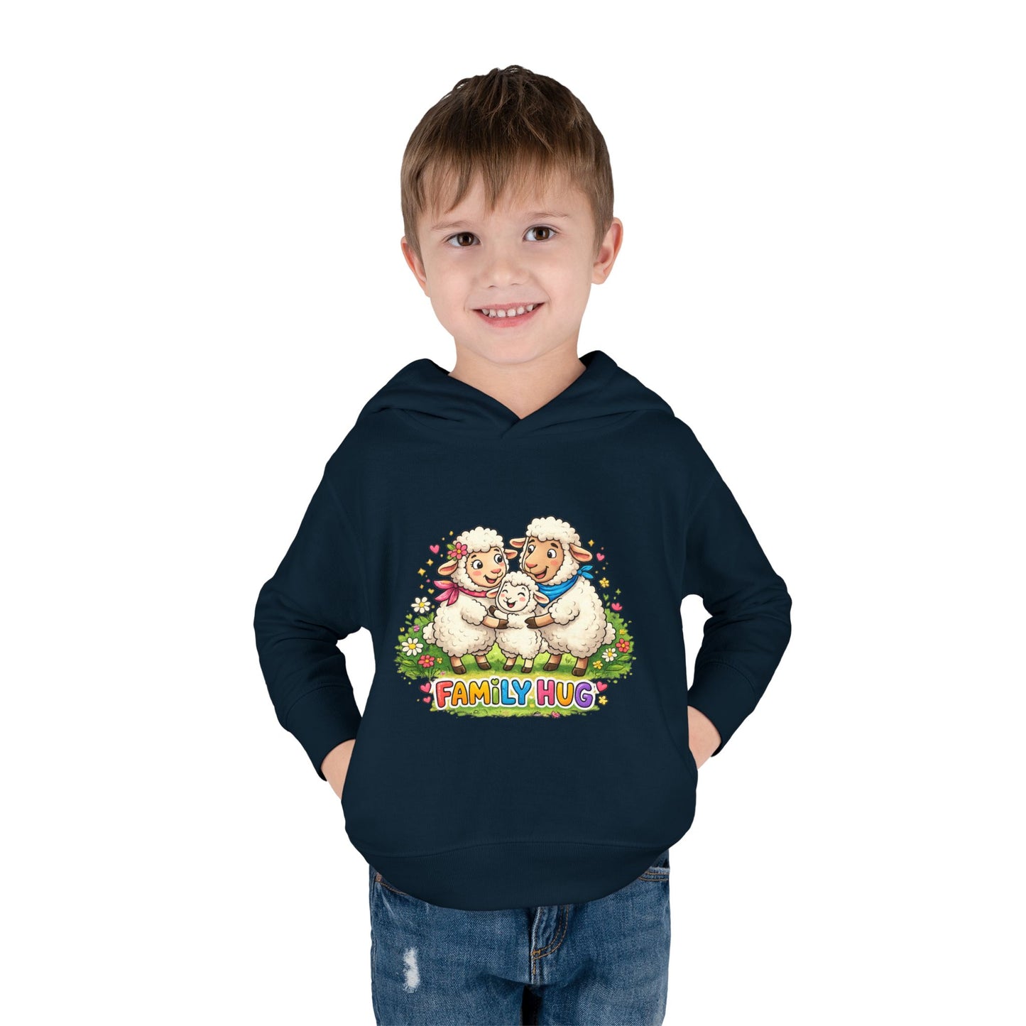 Family Hug Lamb Toddler Pullover Fleece Hoodie