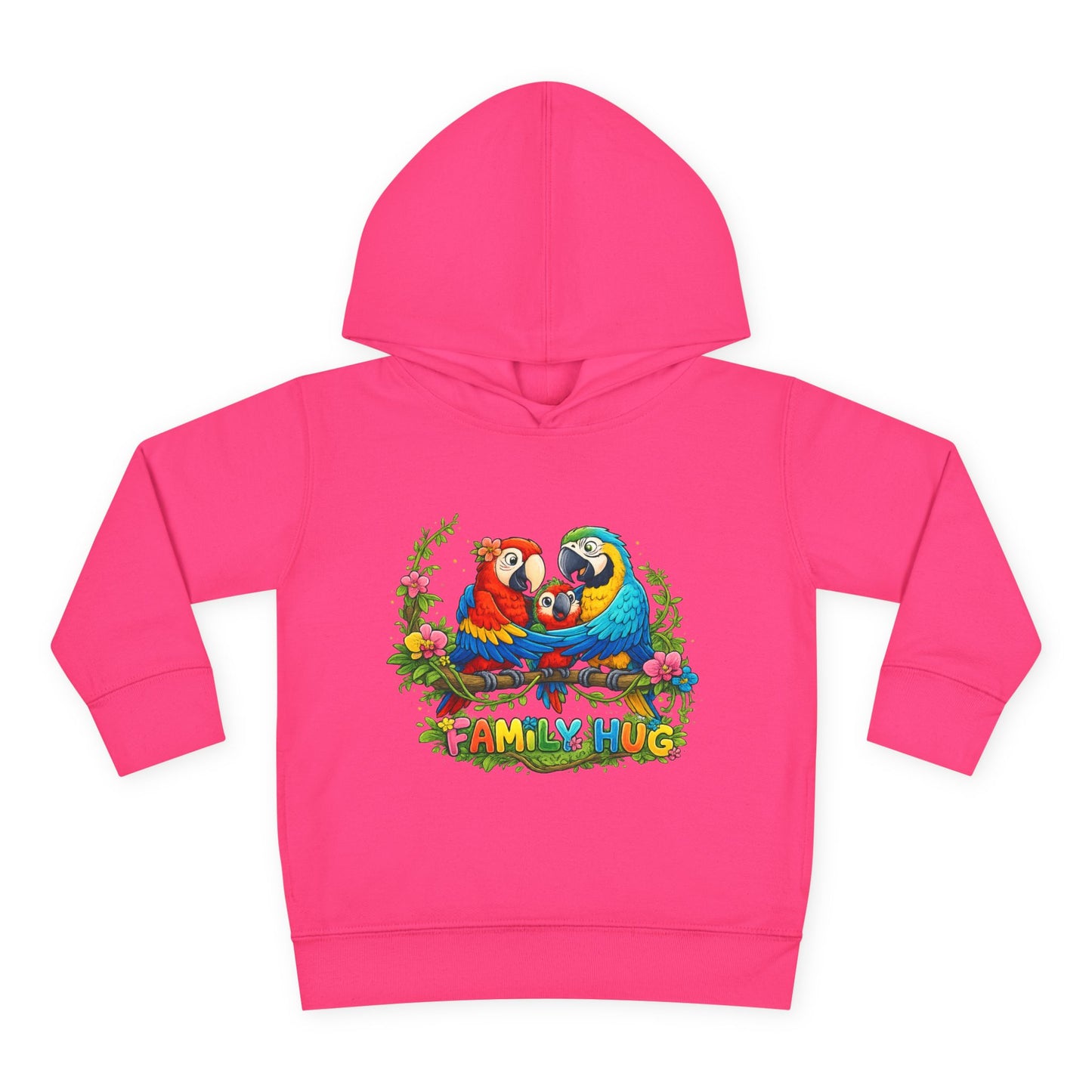 Family Hug Macaw Toddler Pullover Fleece Hoodie