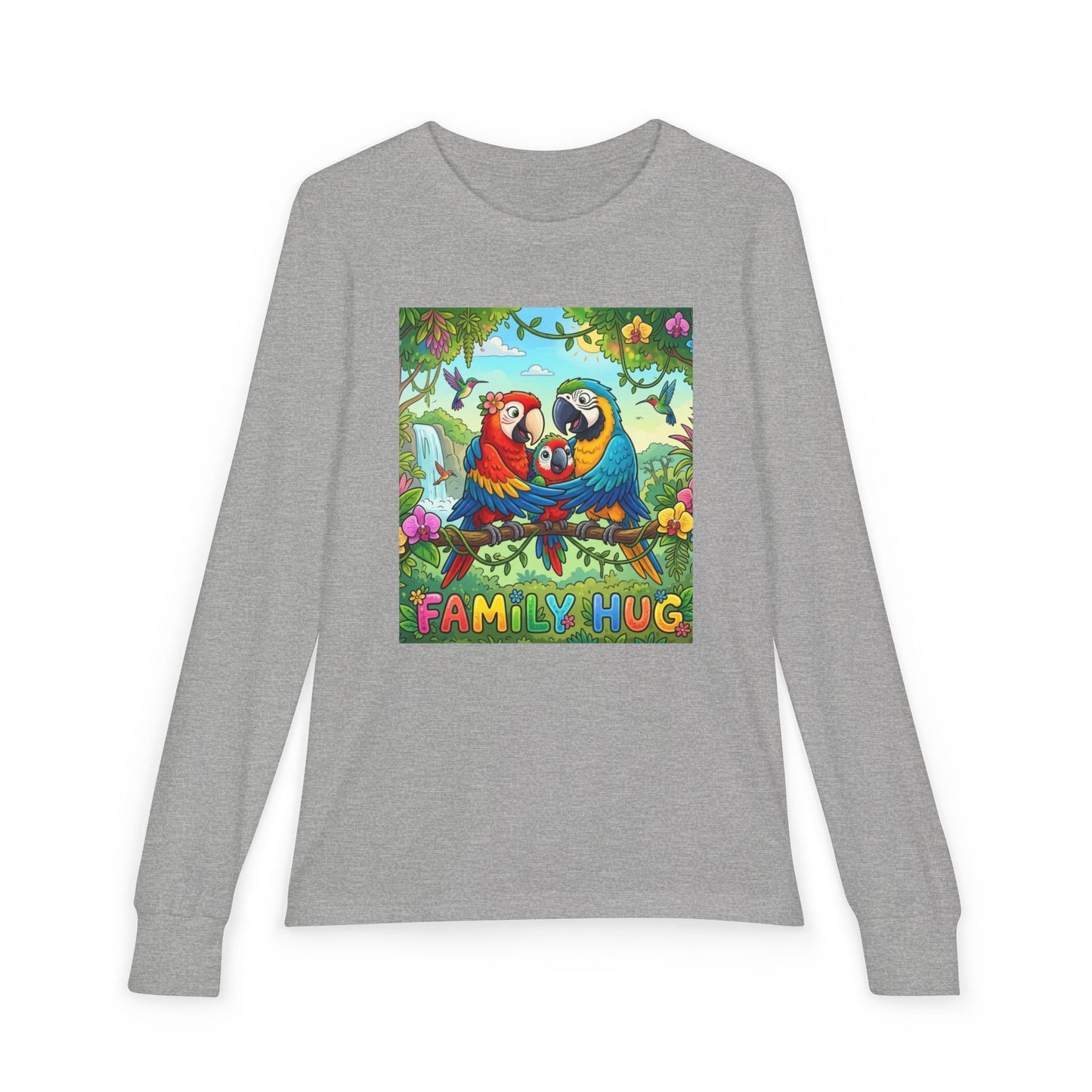 Family Hug Macaw Youth Jersey Long Sleeve Tee
