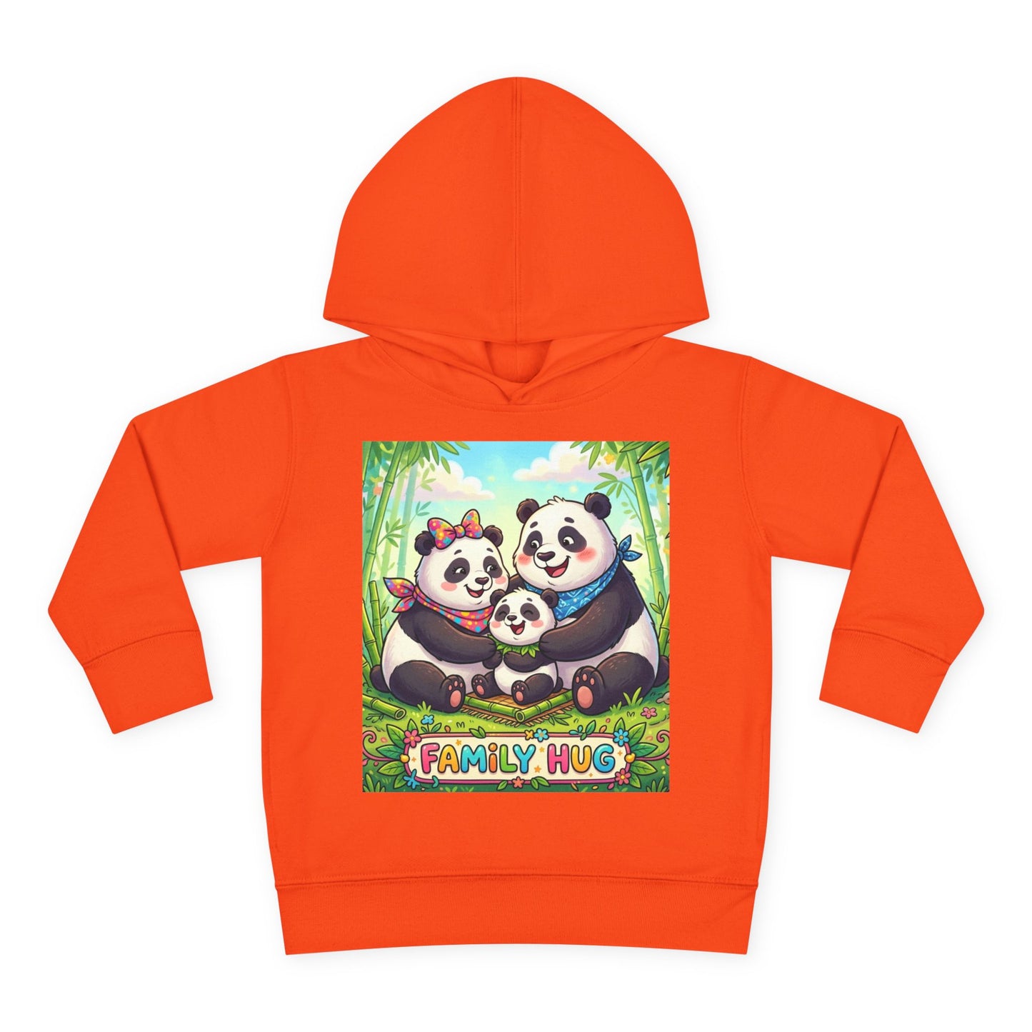 Family Hug Panda Toddler Pullover Fleece Hoodie
