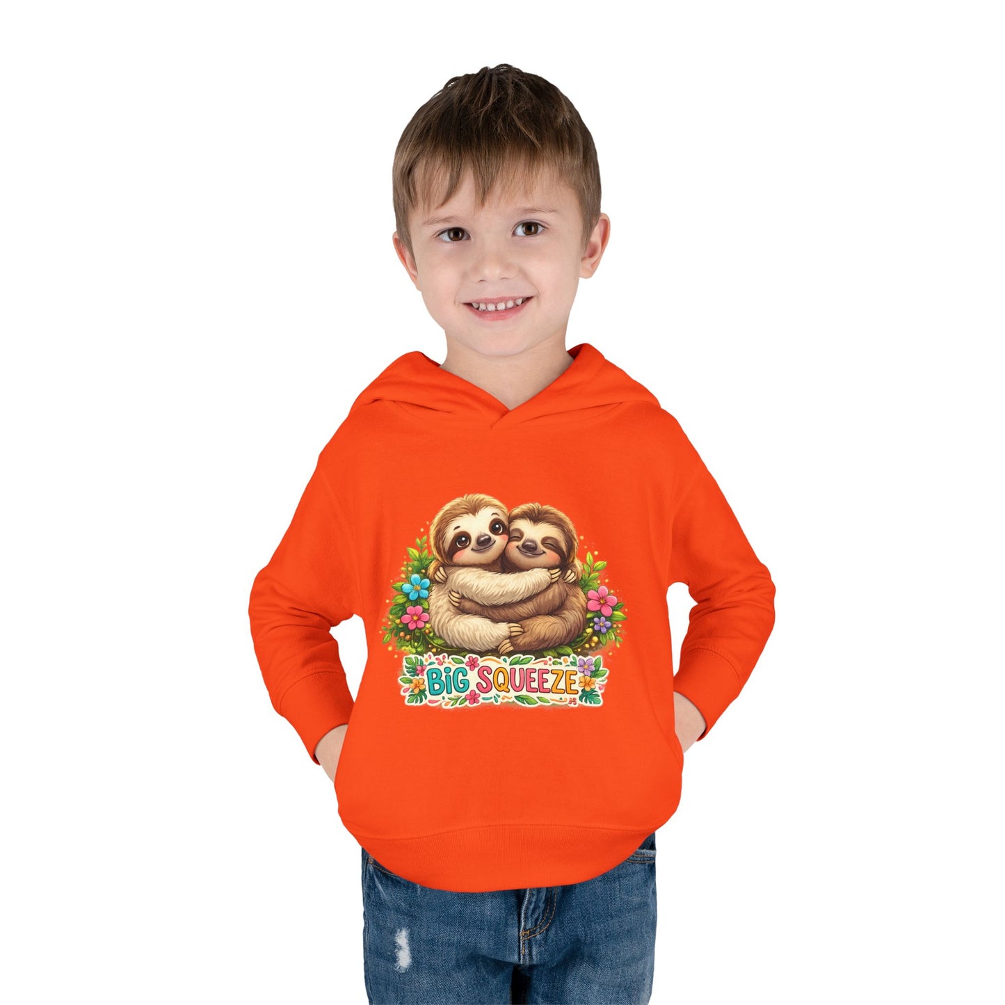 Big Squeeze Sloth Toddler Pullover Fleece Hoodie