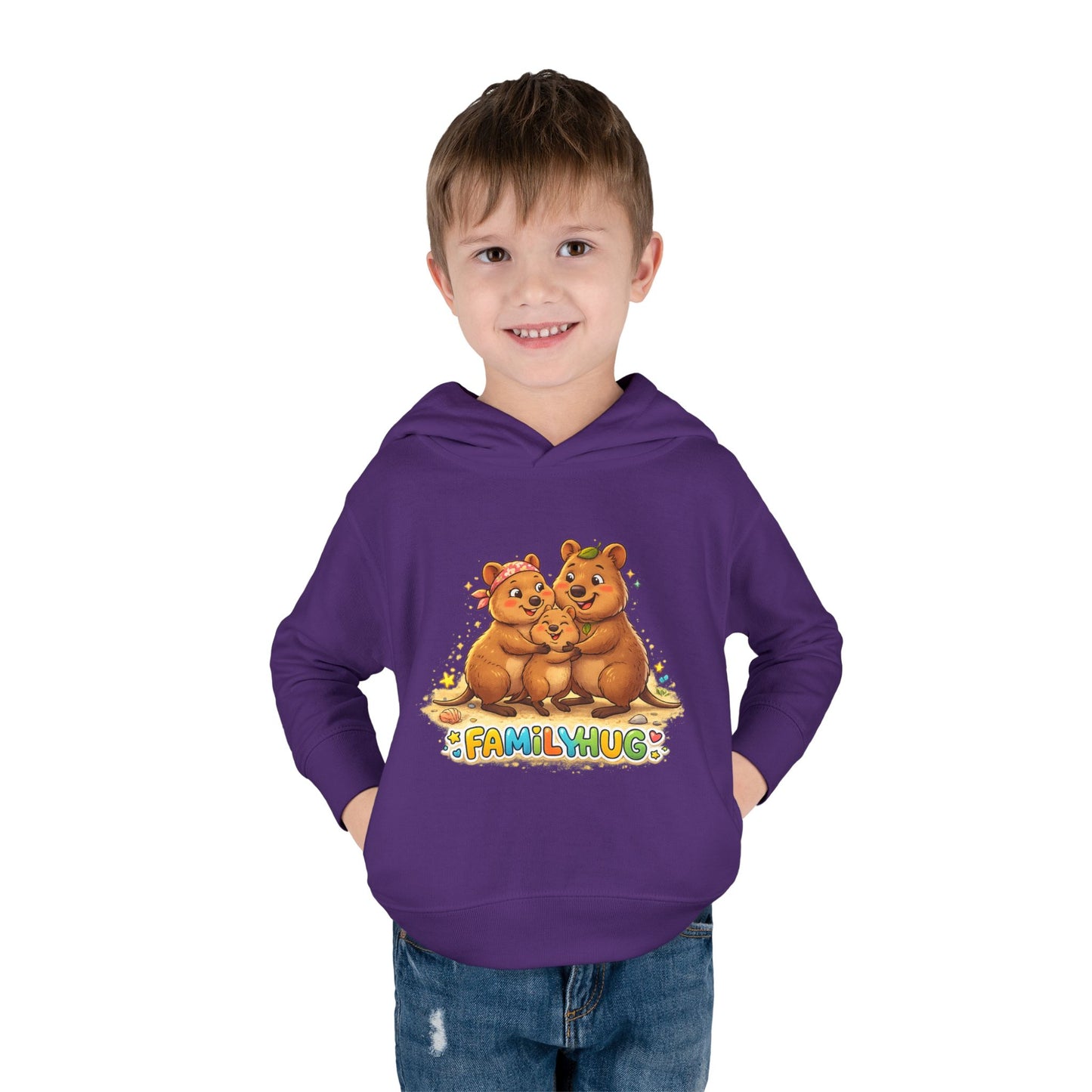 Family Hug Quokka Toddler Pullover Fleece Hoodie