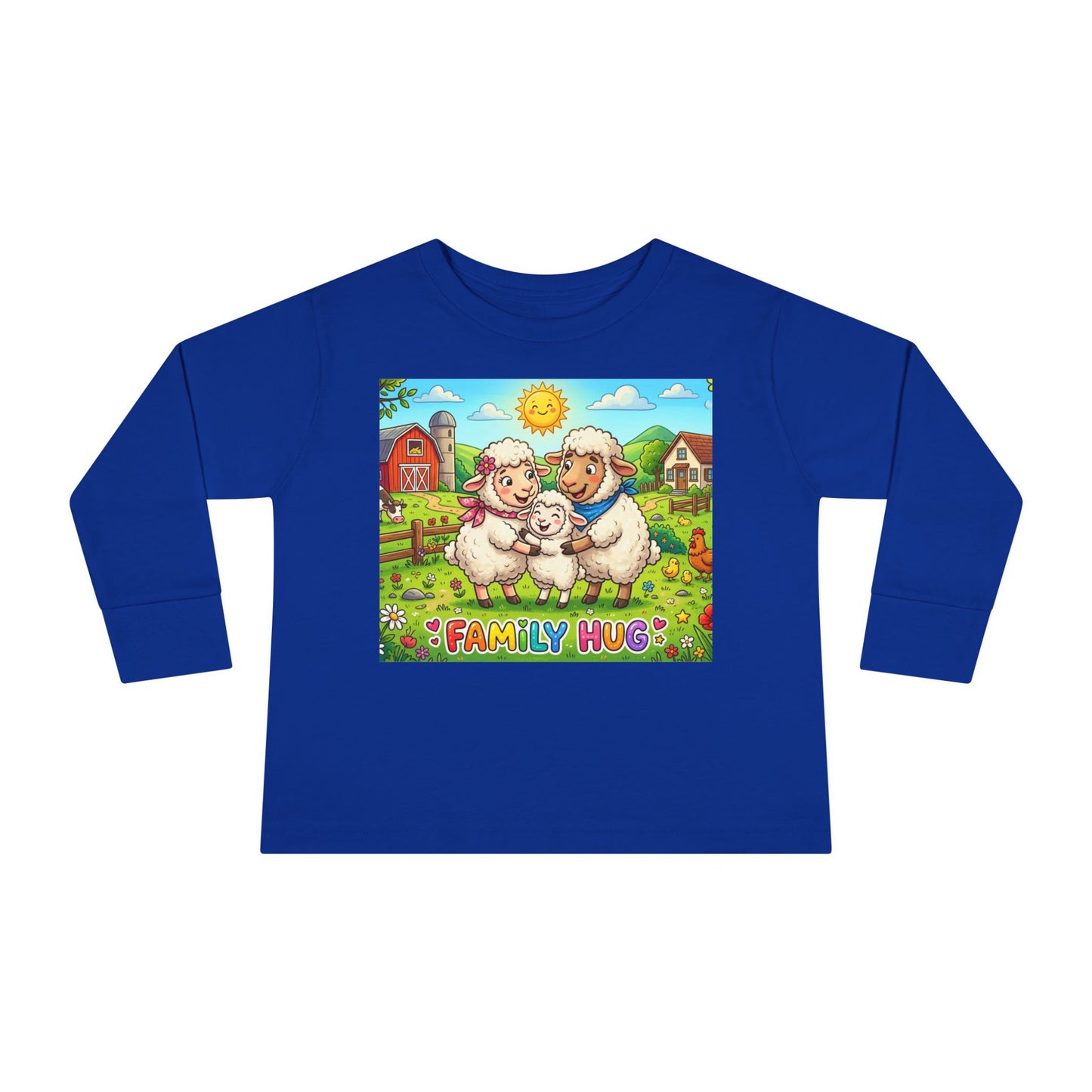 Family Hug Lamb Toddler Long Sleeve Tee