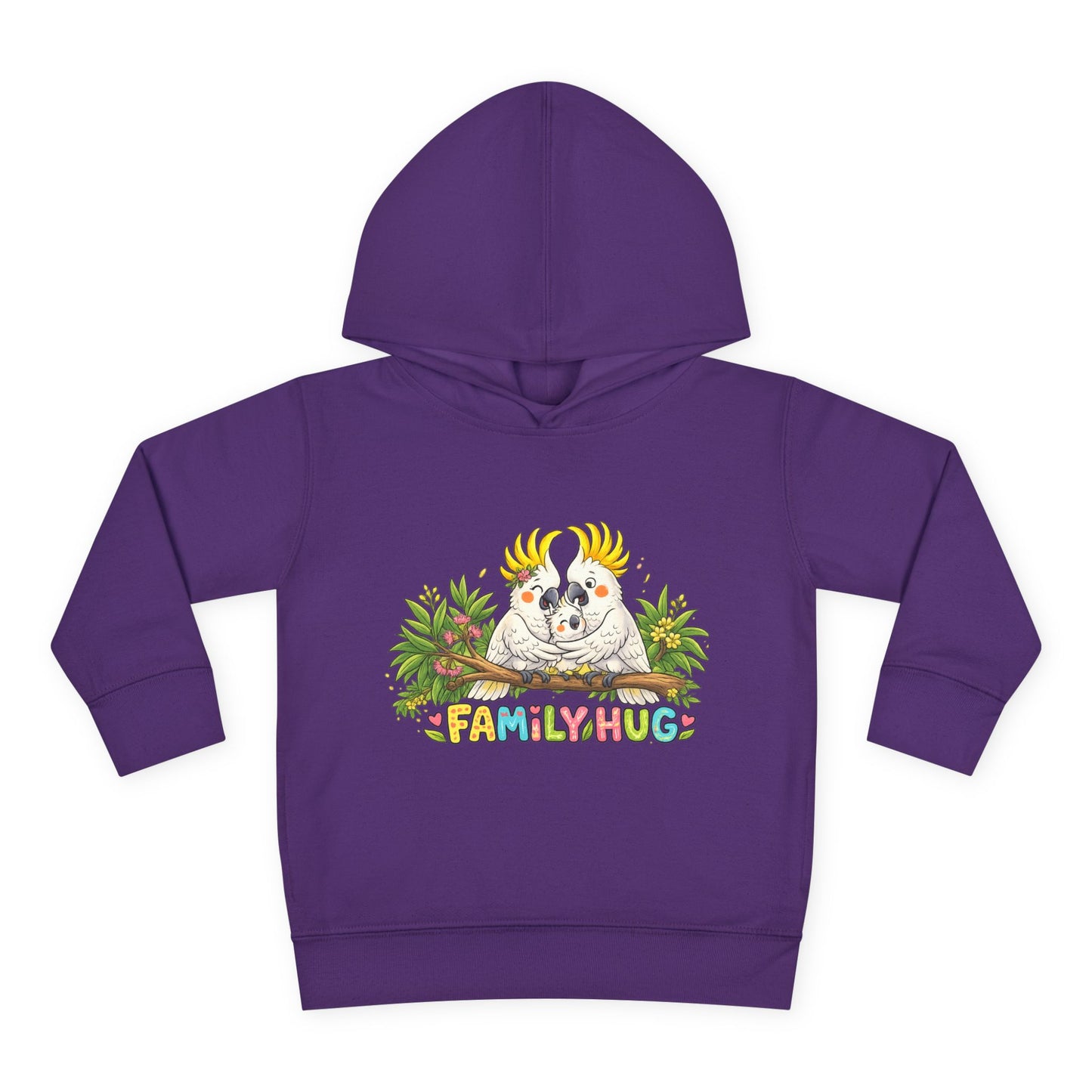 Family Hug Cockatoo Toddler Pullover Fleece Hoodie