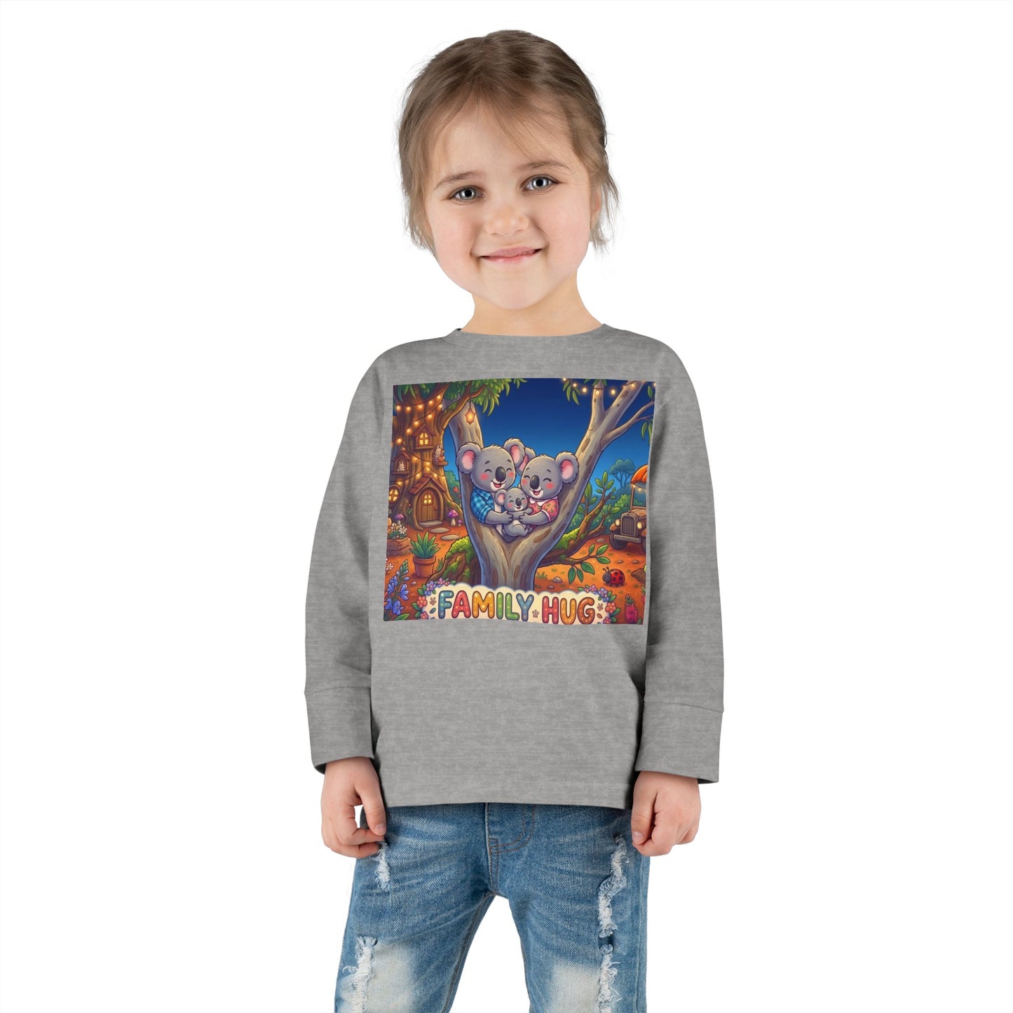 Family Hug Koala Toddler Long Sleeve Tee