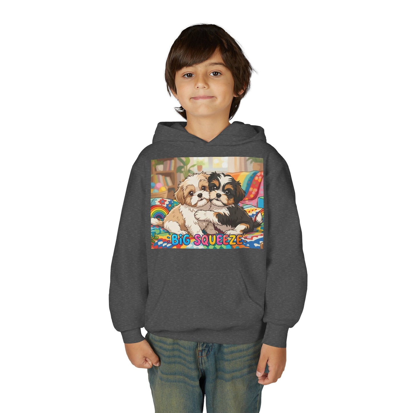 Big Squeeze Shih Tzu Youth Heavy Blend Hooded Sweatshirt