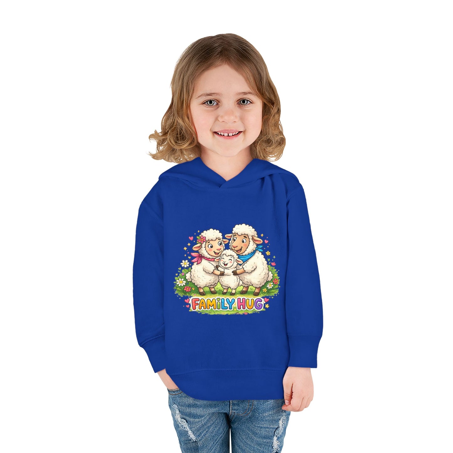Family Hug Lamb Toddler Pullover Fleece Hoodie