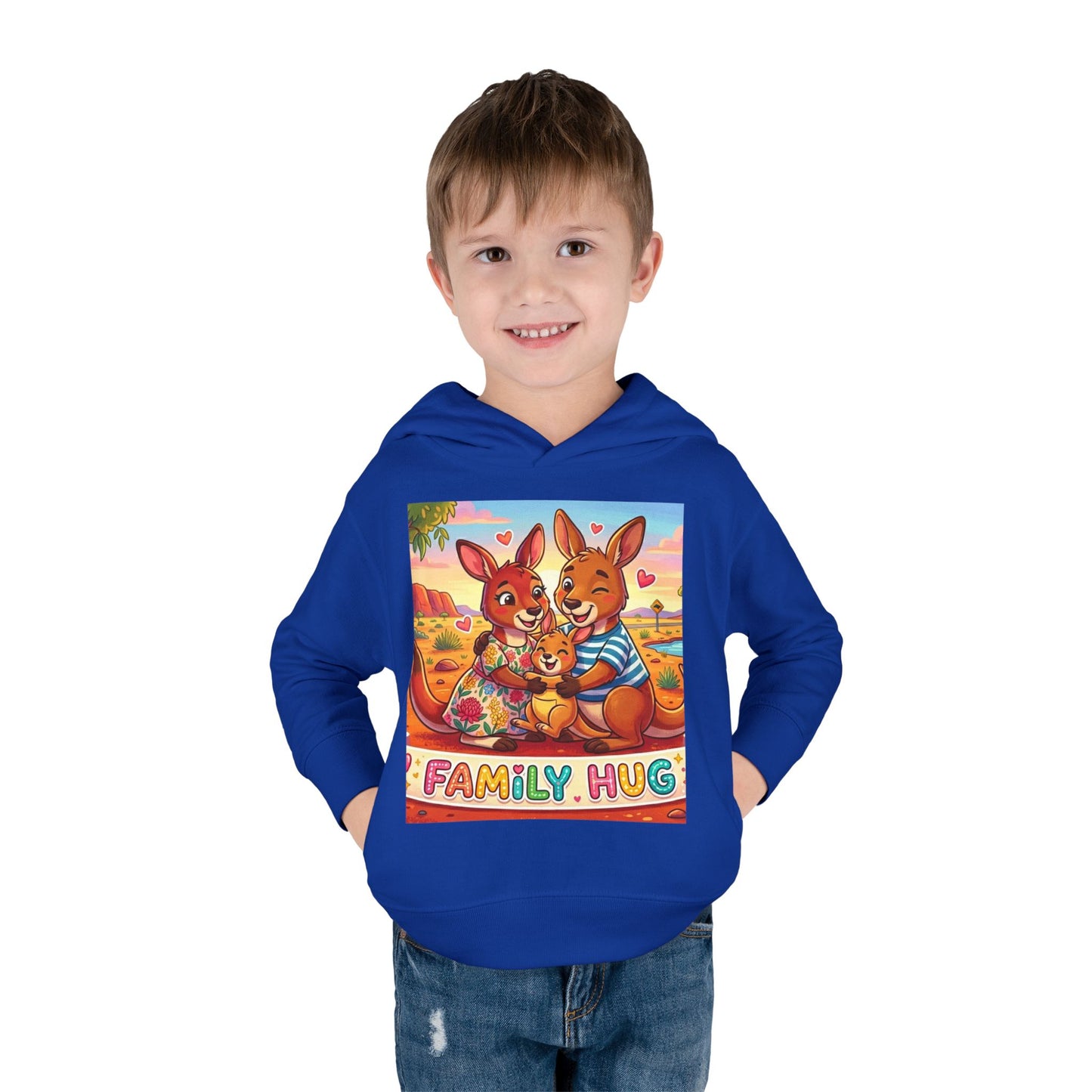 Family Hug Kangaroo Toddler Pullover Fleece Hoodie