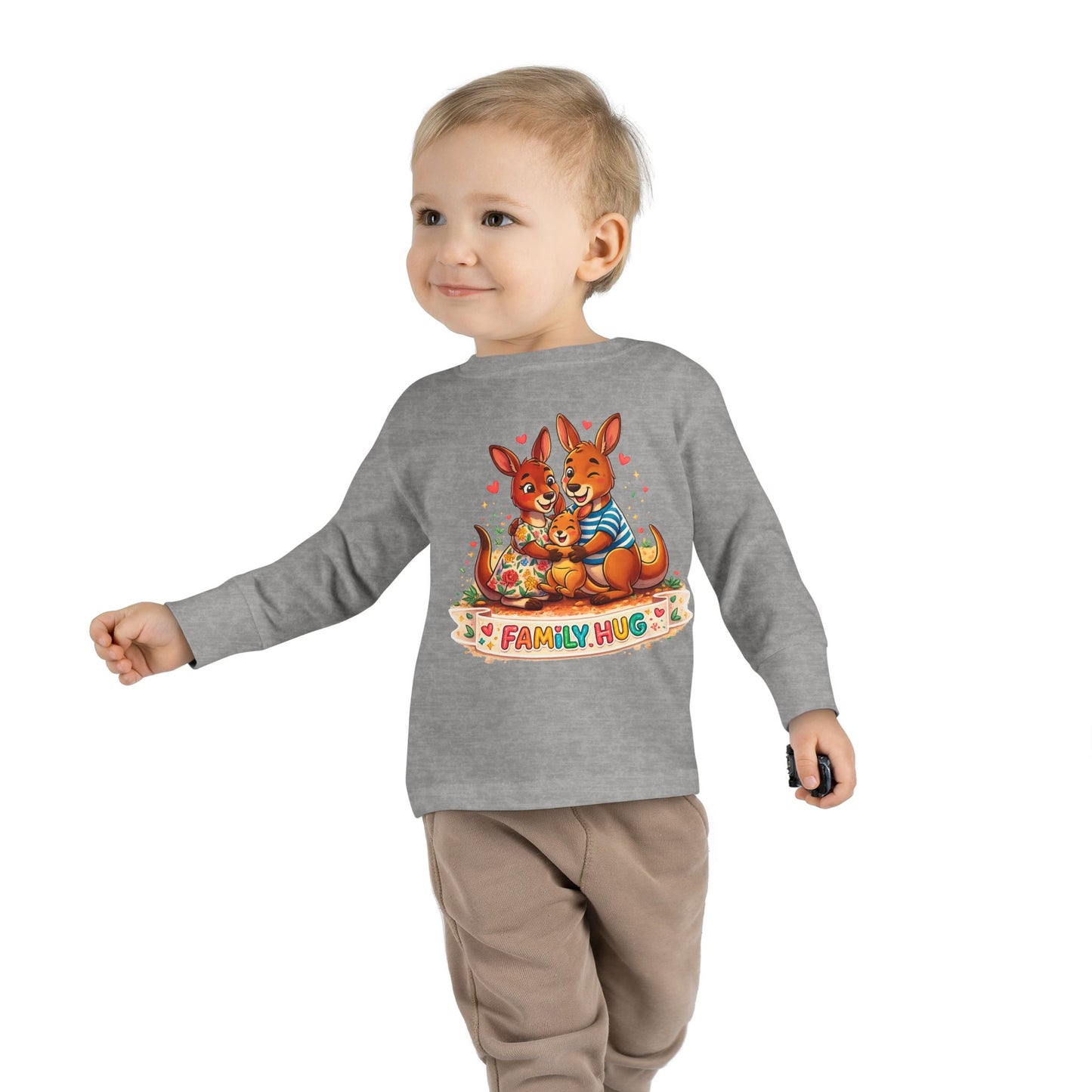 Family Hug Kangaroo Toddler Long Sleeve Tee
