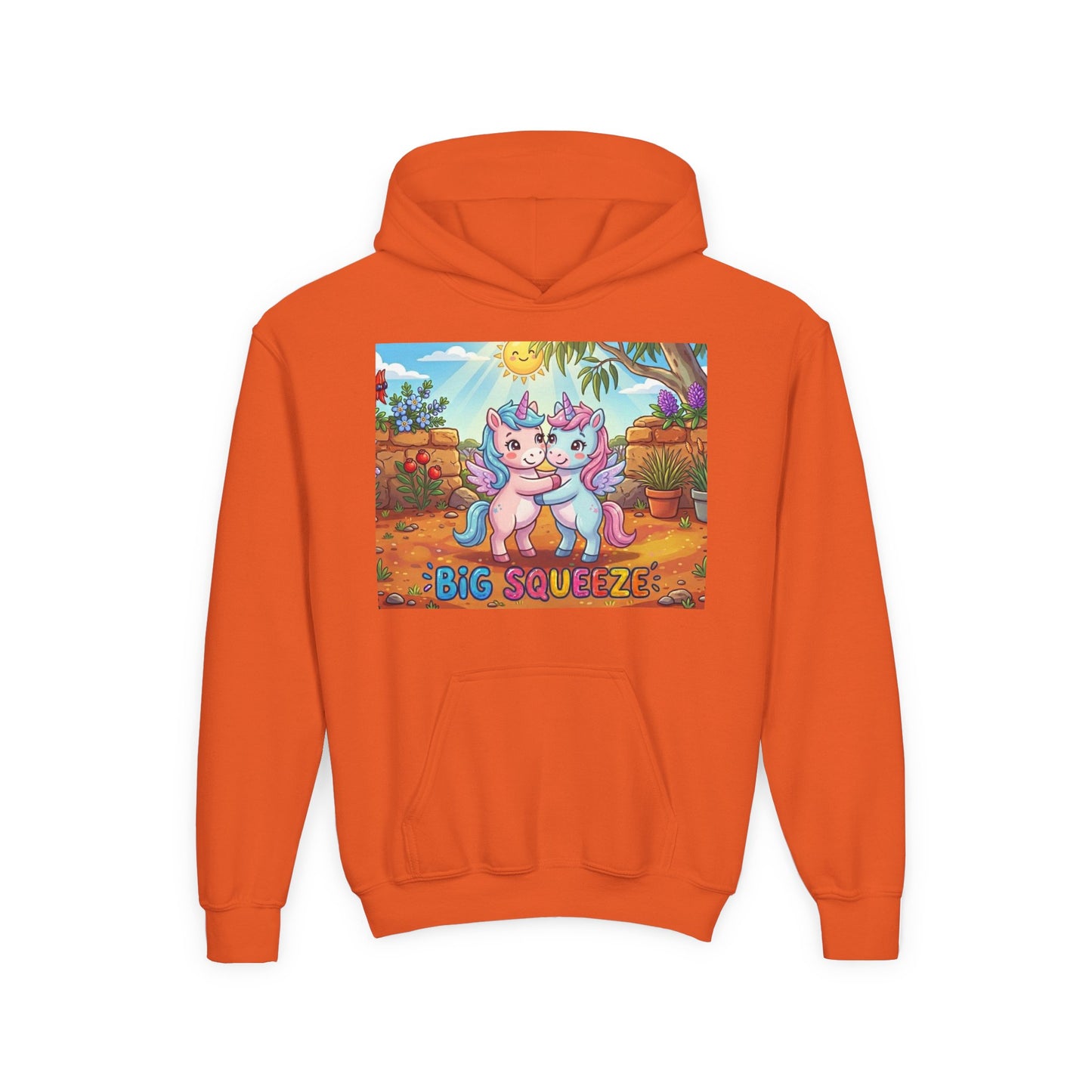 Big Squeeze Unicorn Youth Heavy Blend Hooded Sweatshirt