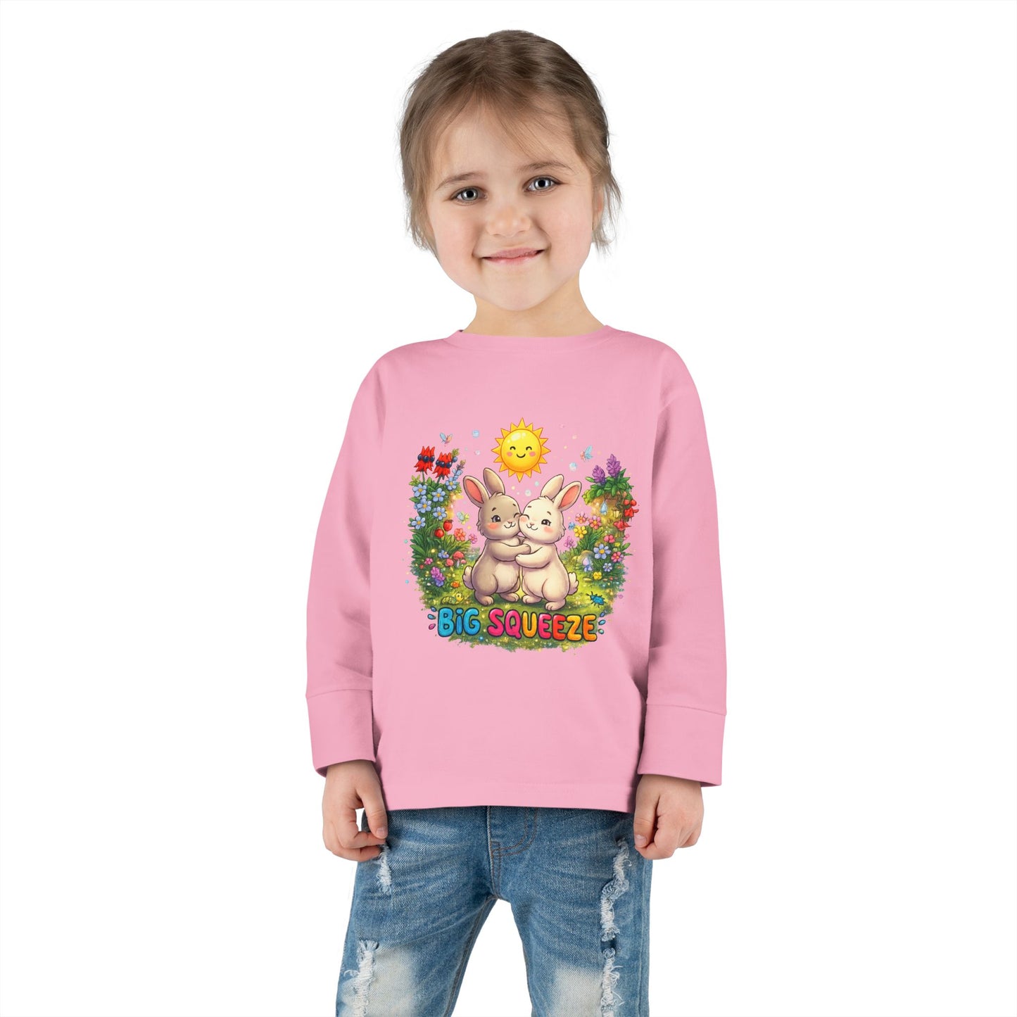 Big Squeeze Bunny Toddler Long Sleeve Tee