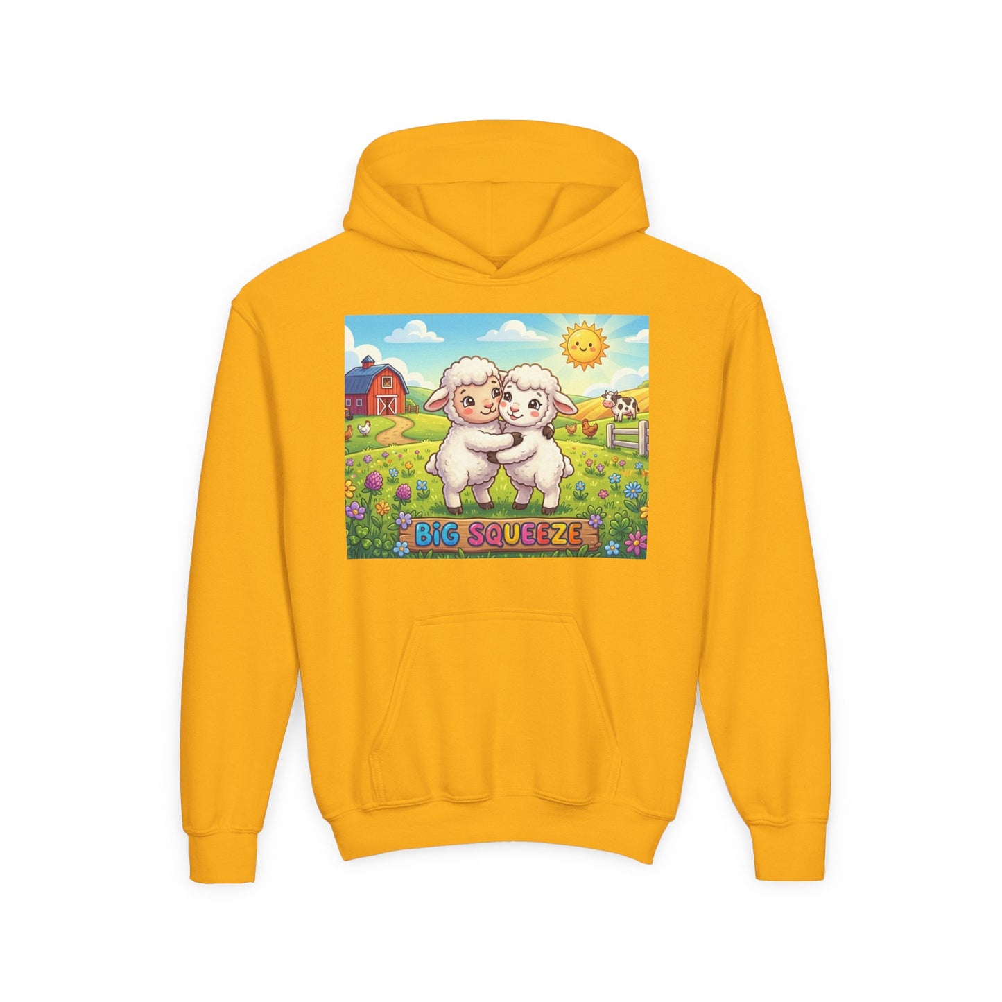 Big Squeeze Lamb Youth Heavy Blend Hooded Sweatshirt