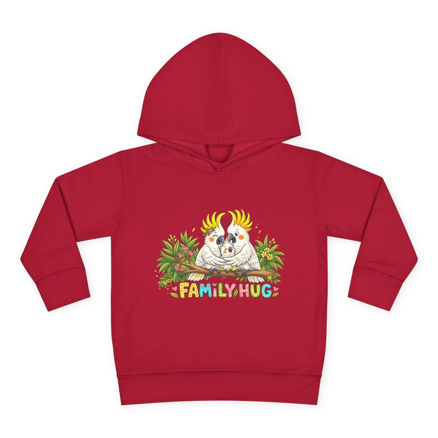 Family Hug Cockatoo Toddler Pullover Fleece Hoodie