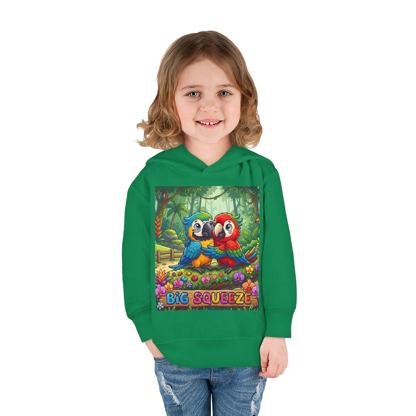 Big Squeeze Macaw Toddler Pullover Fleece Hoodie