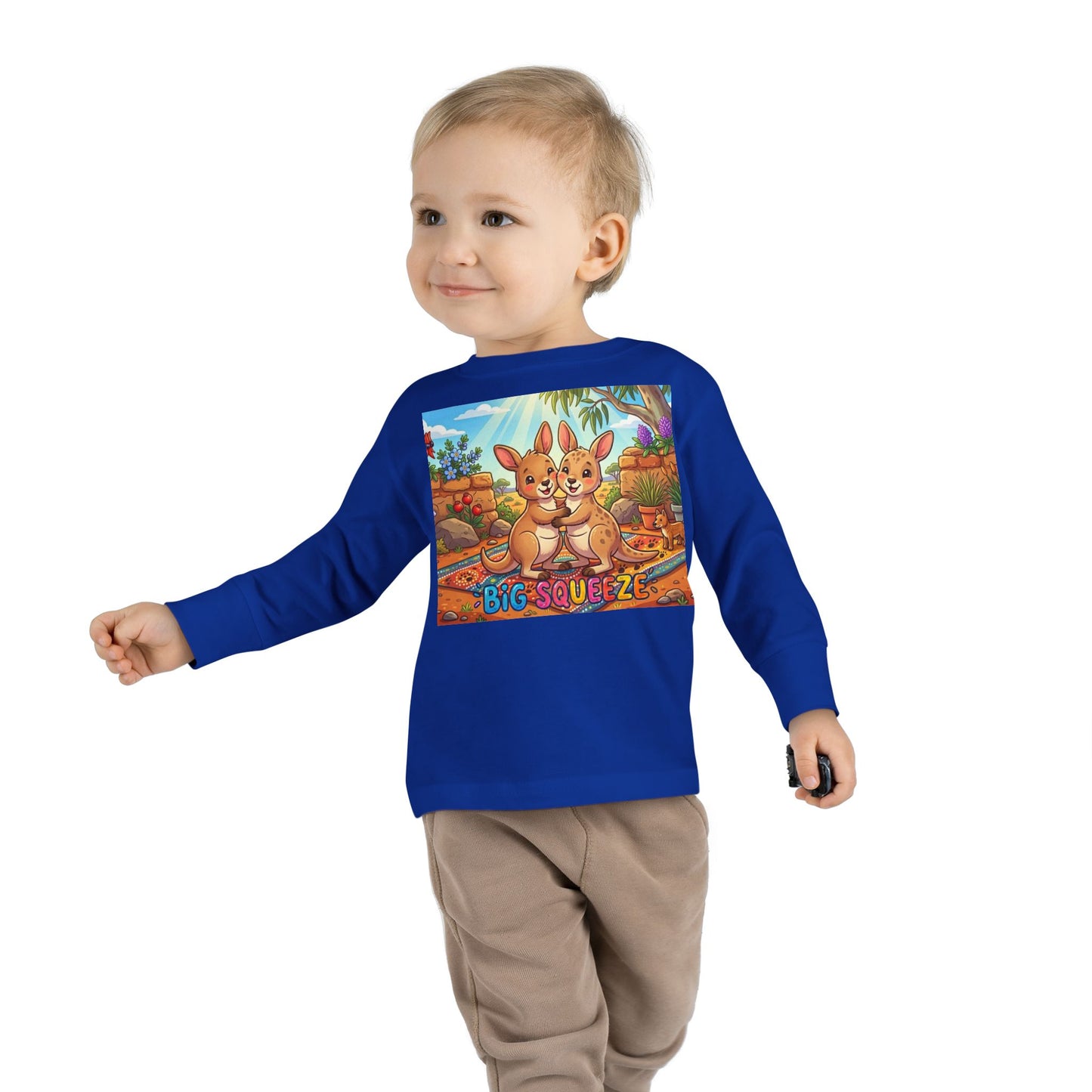 Big Squeeze Kangaroo Toddler Long Sleeve Tee