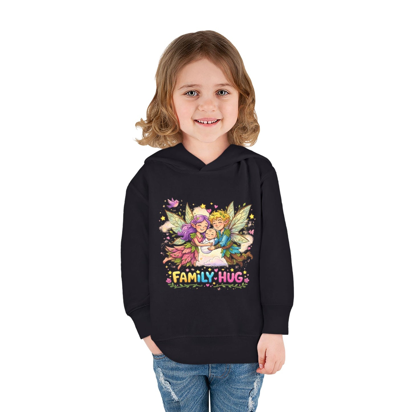 Family Hug Fairy Toddler Pullover Fleece Hoodie