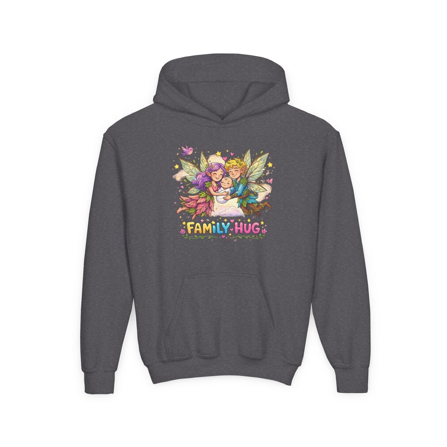 Family Hug Fairy Youth Heavy Blend Hooded Sweatshirt