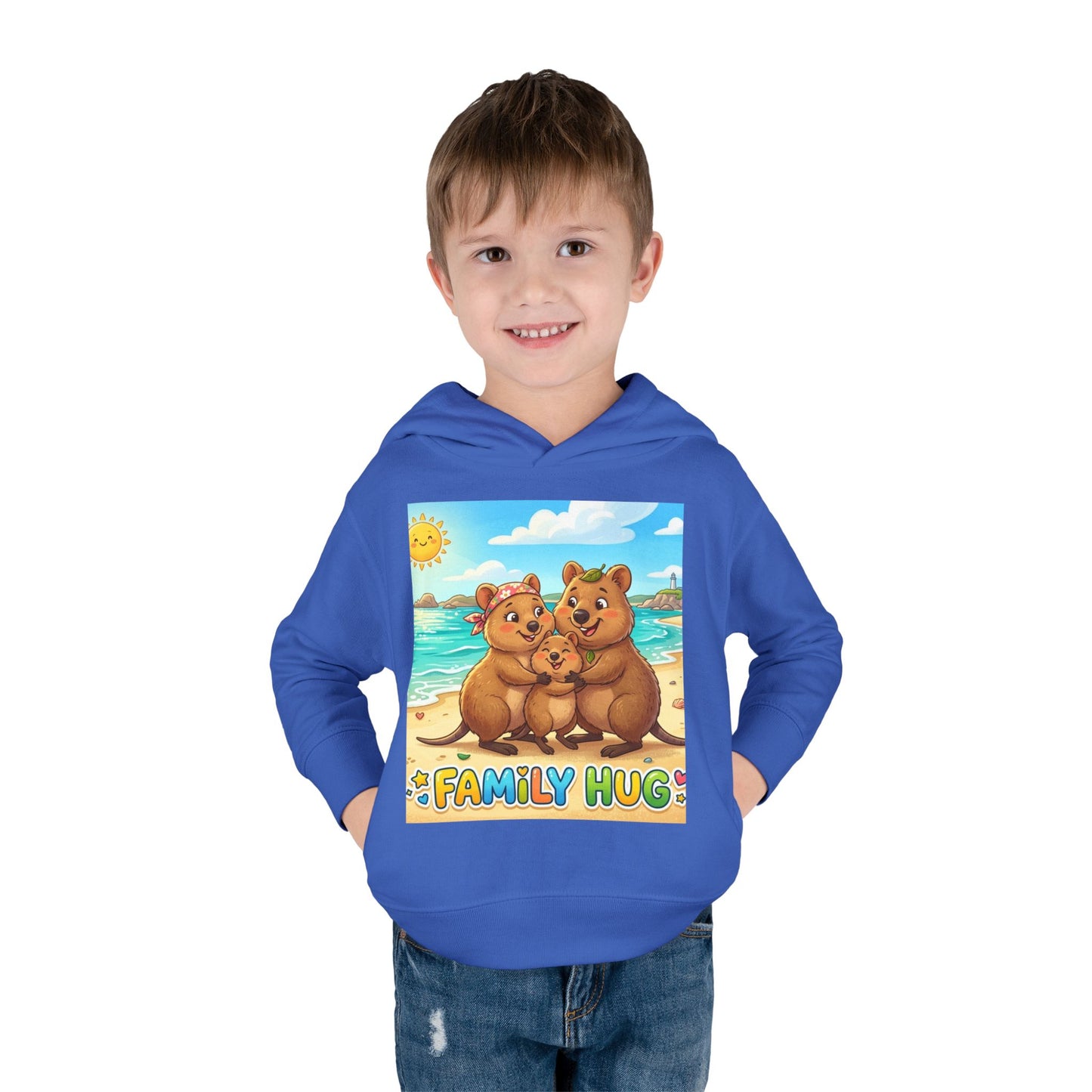 Family Hug Quokka Toddler Pullover Fleece Hoodie