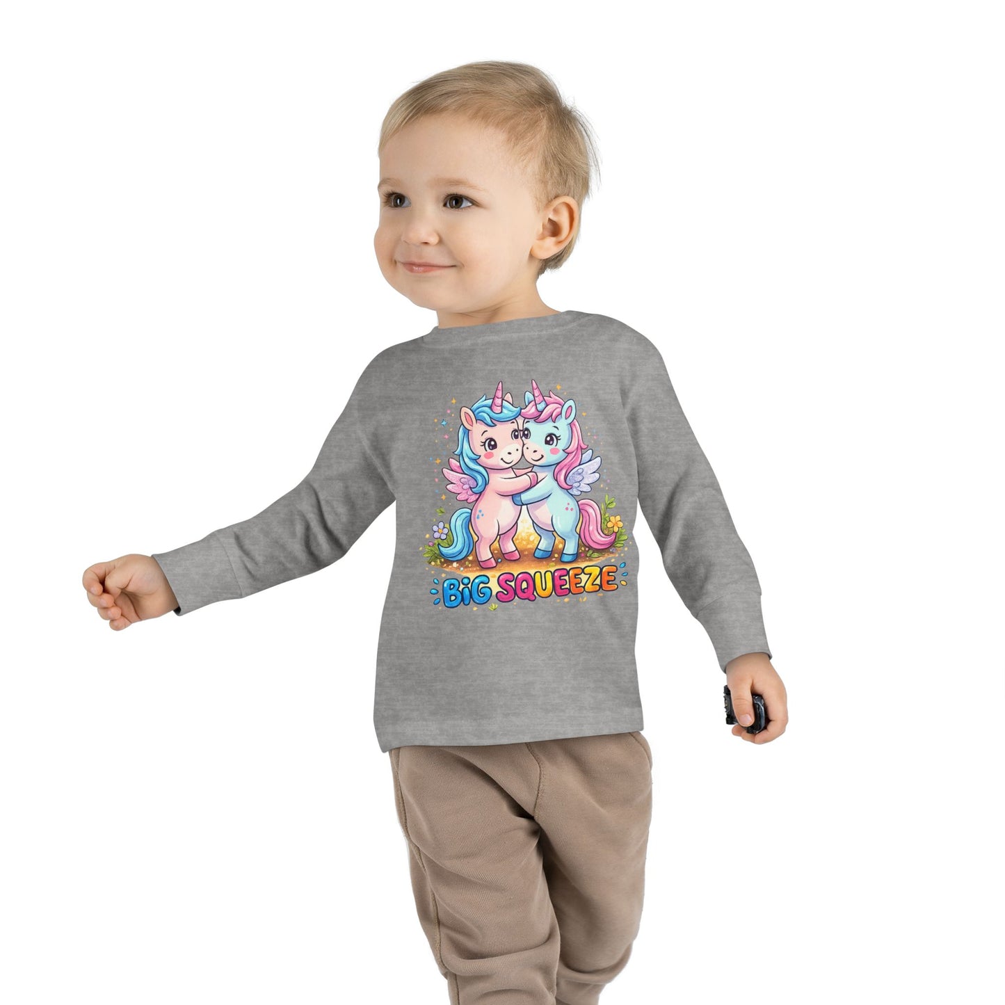 Big Squeeze Unicorn Toddler Long Sleeve Tee