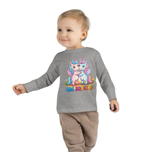 Big Squeeze Unicorn Toddler Long Sleeve Tee