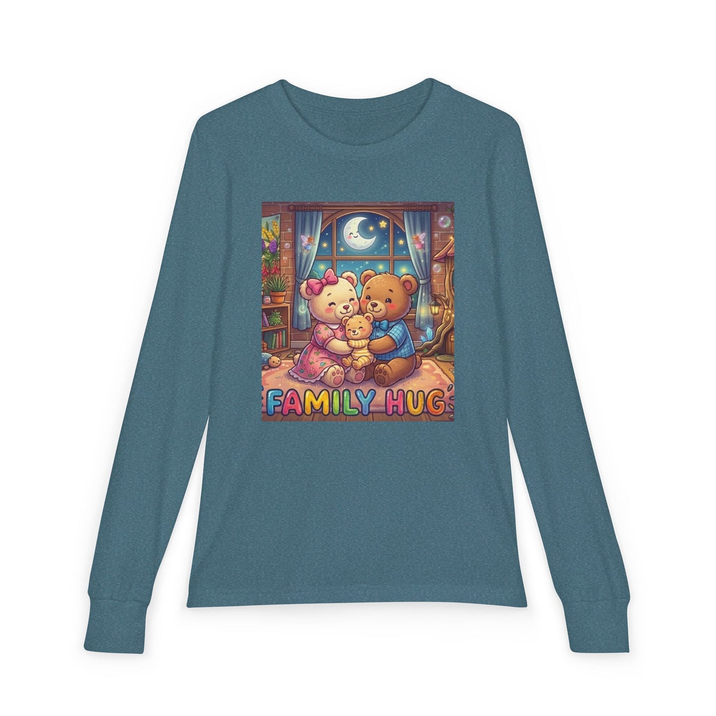Family Hug Teddy Youth Jersey Long Sleeve Tee
