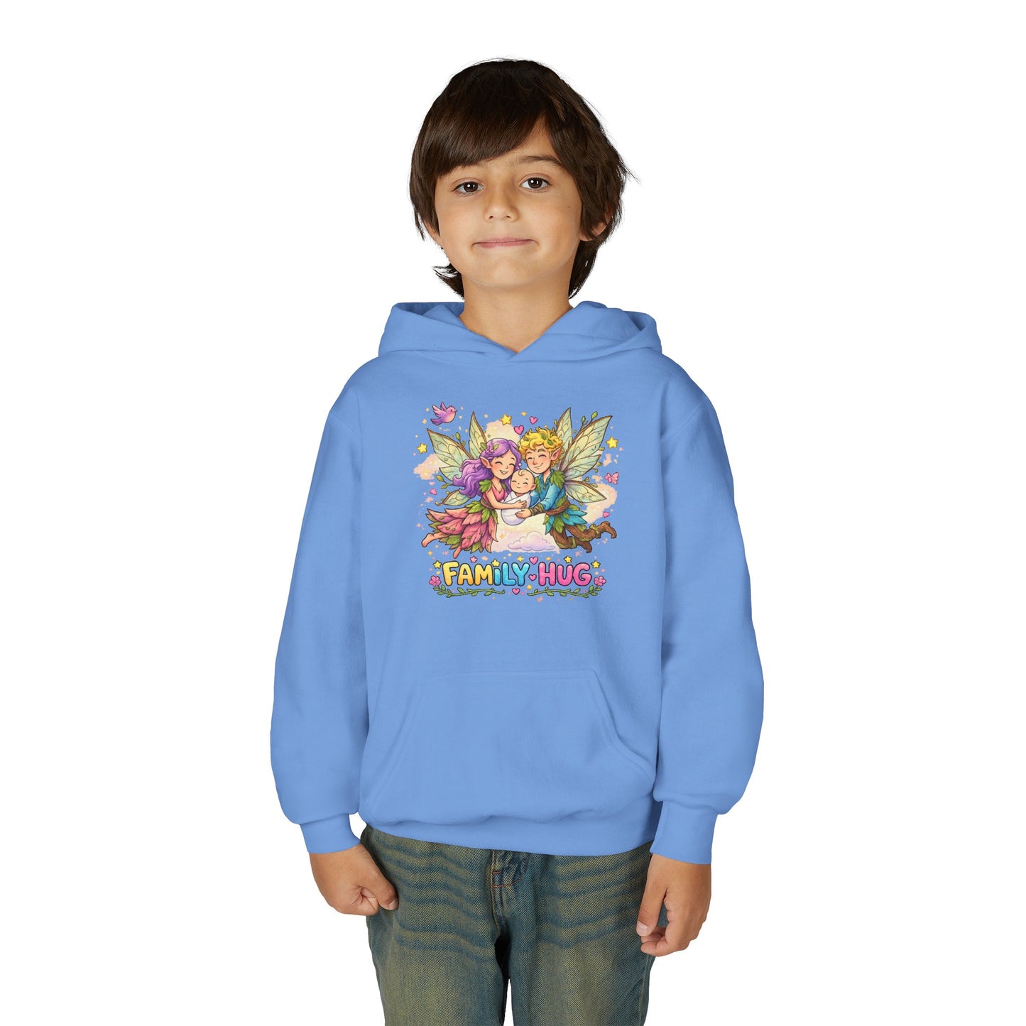 Family Hug Fairy Youth Heavy Blend Hooded Sweatshirt