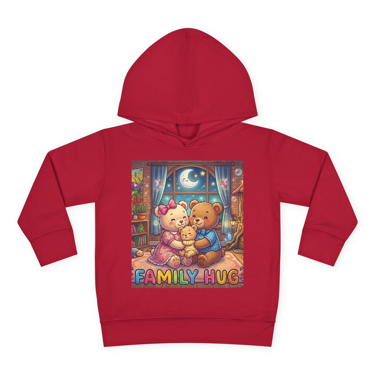 Family Hug Teddy Toddler Pullover Fleece Hoodie