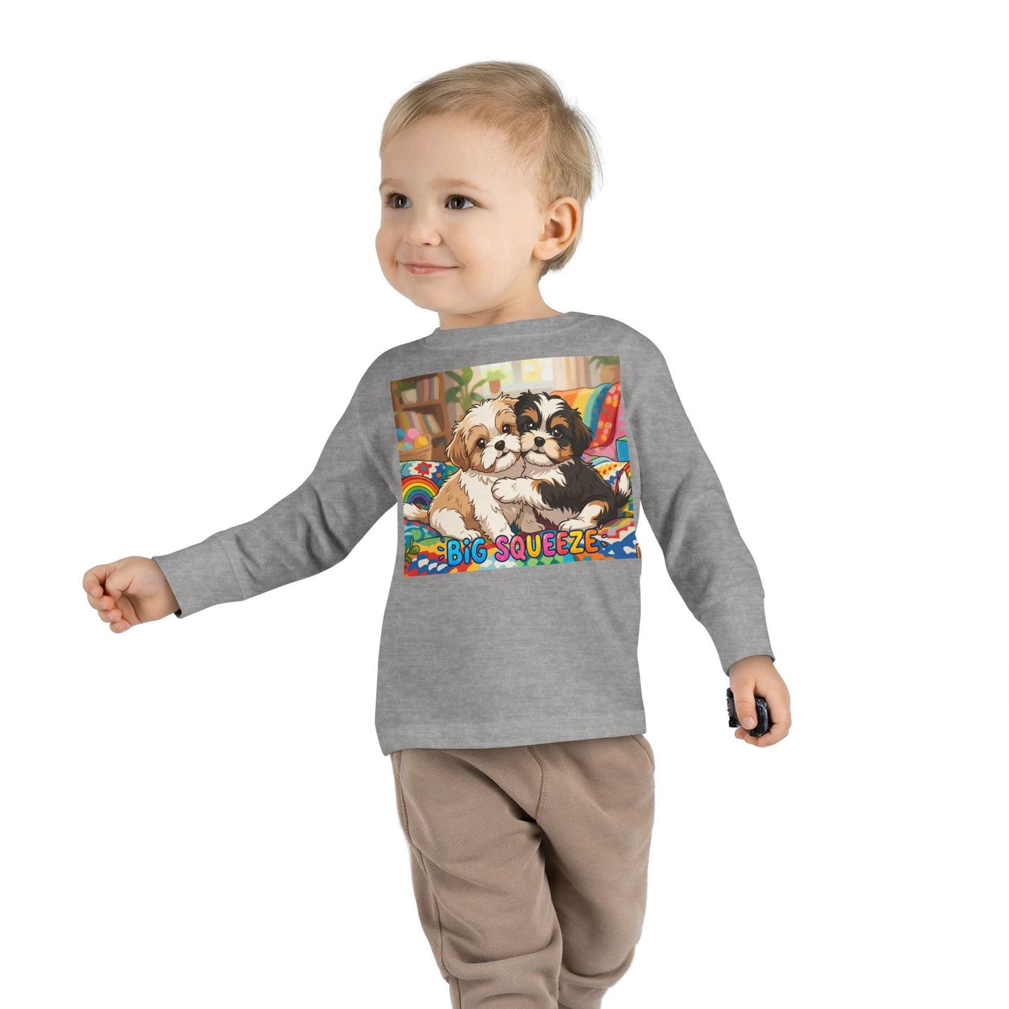 Big Squeeze Shih Tzu Toddler Long Sleeve Tee