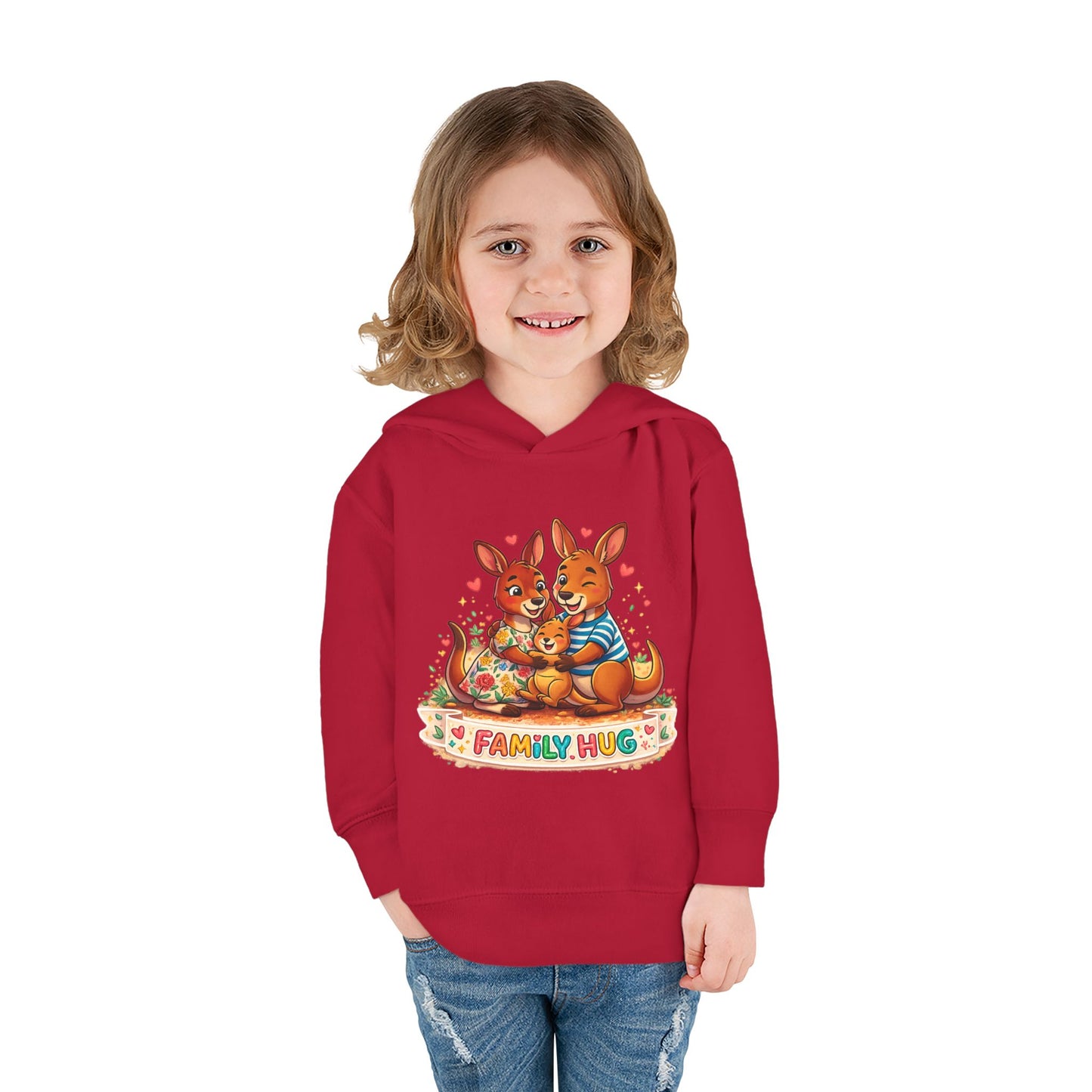 Family Hug Kangaroo Toddler Pullover Fleece Hoodie