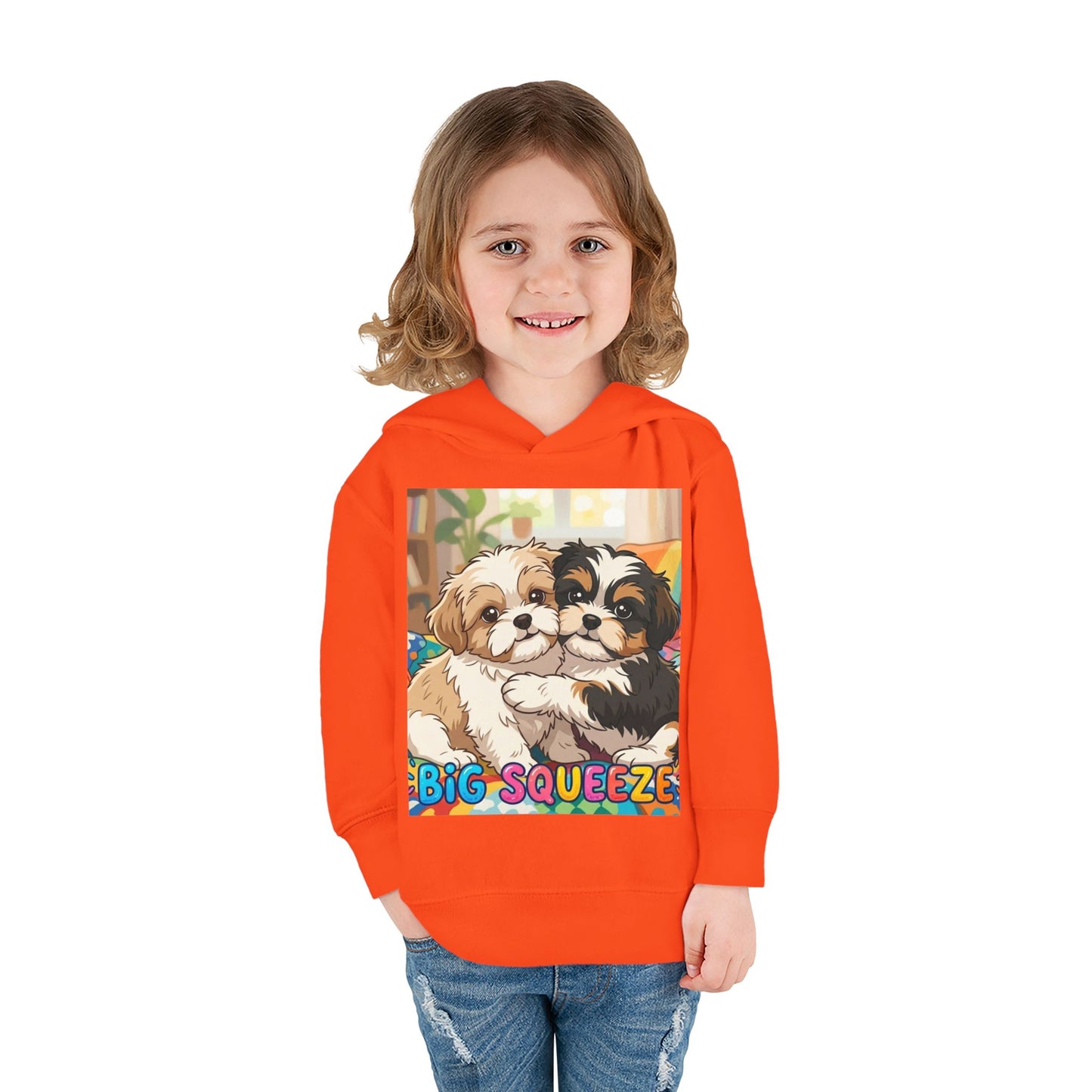 Big Squeeze Shih Tzu Toddler Pullover Fleece Hoodie