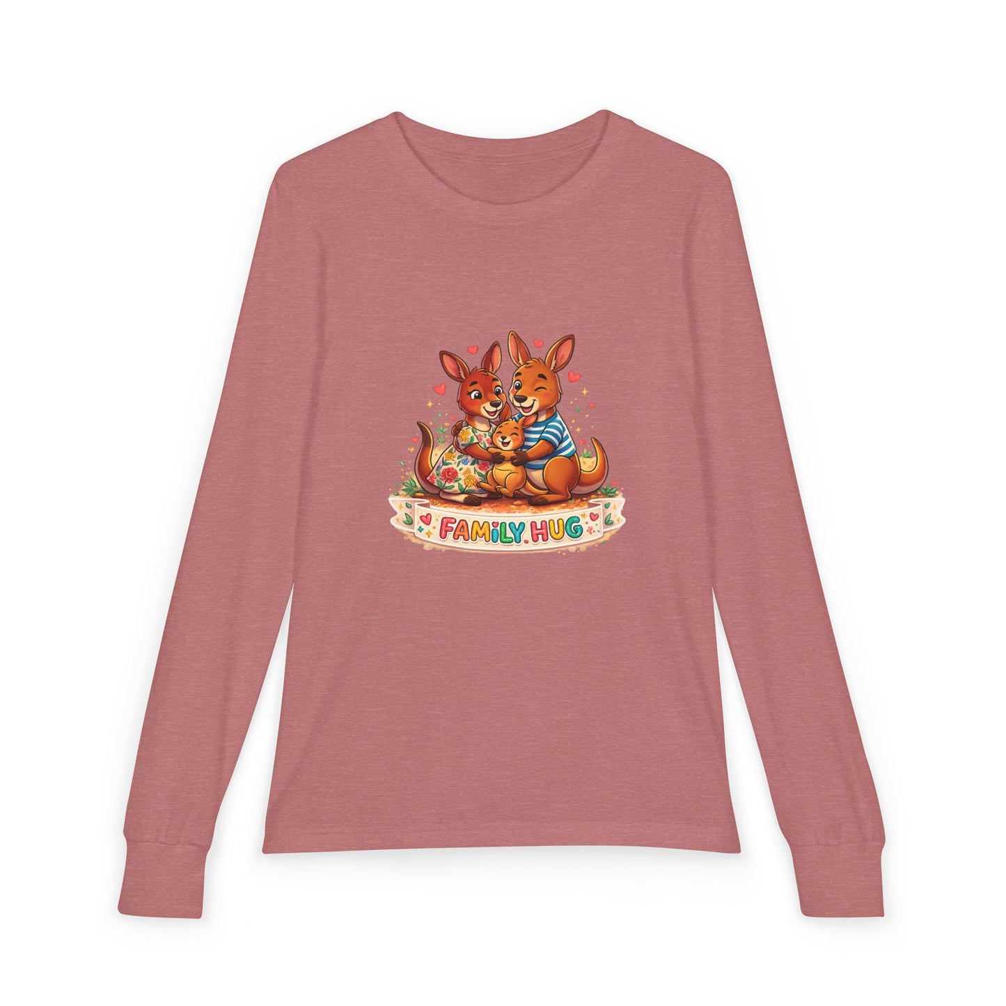 Family Hug Kangaroo Youth Jersey Long Sleeve Tee