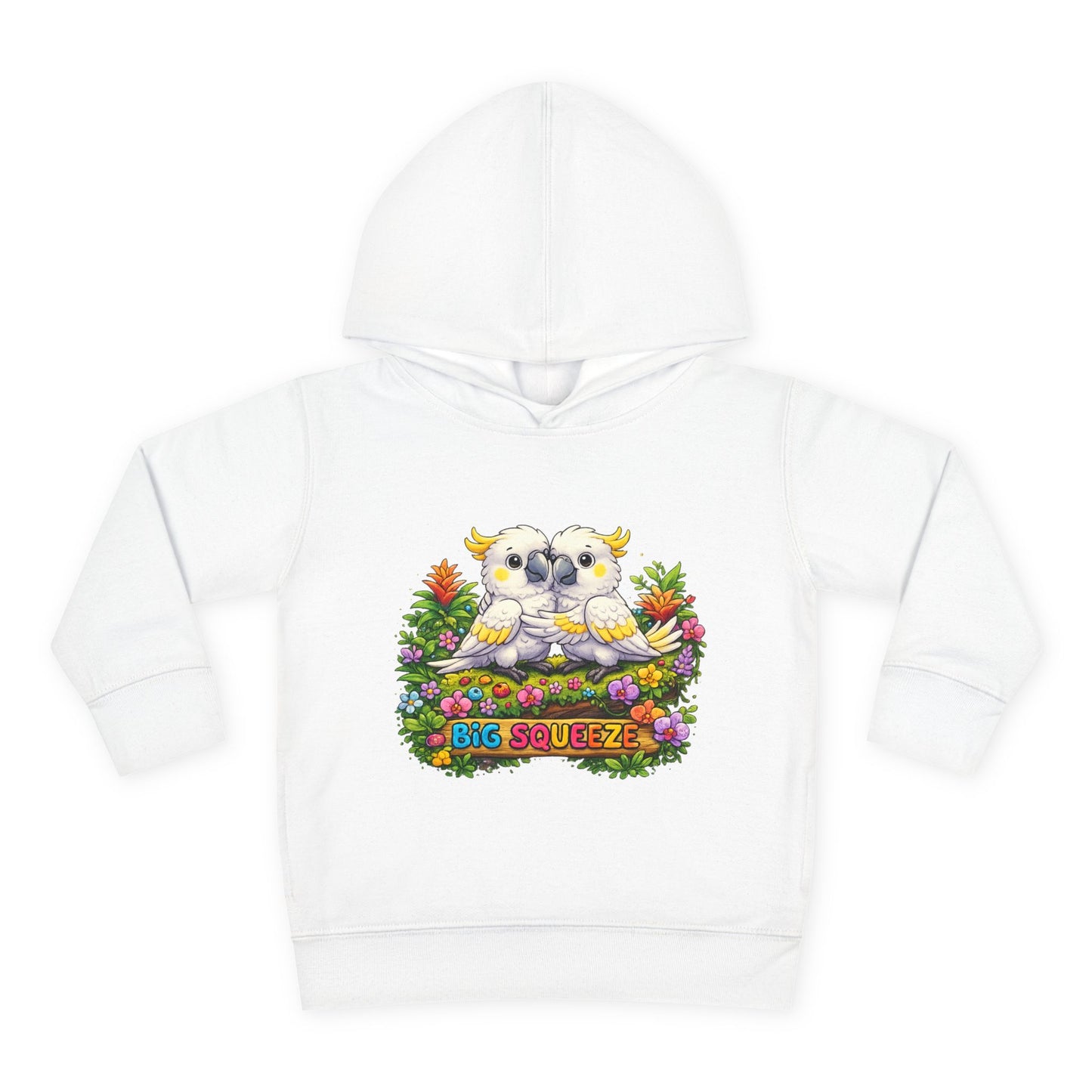 Big Squeeze Cockatoo Toddler Pullover Fleece Hoodie