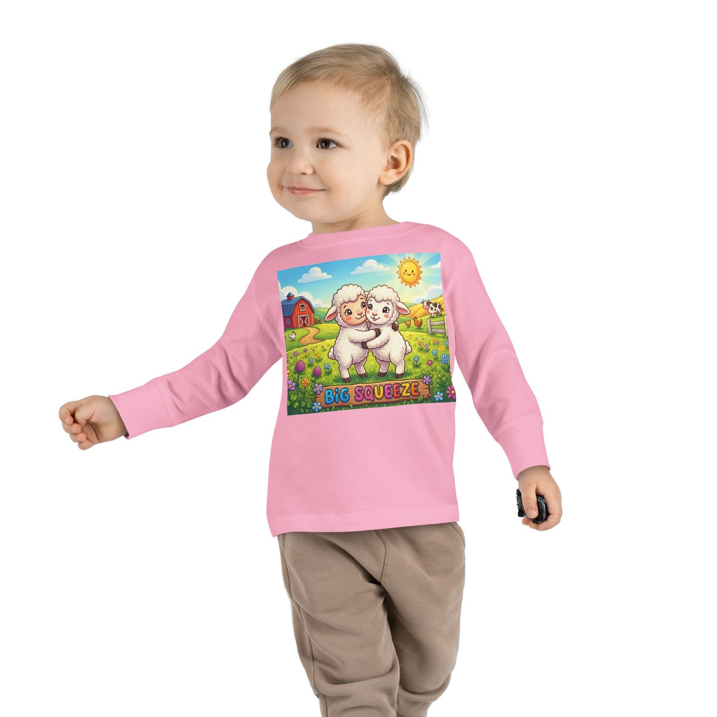 Big Squeeze Lamb Toddler Long Sleeve Tee