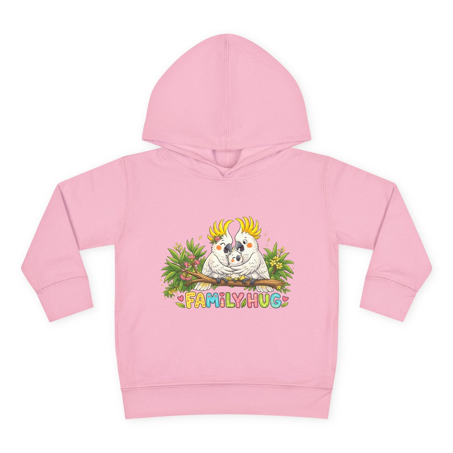 Family Hug Cockatoo Toddler Pullover Fleece Hoodie