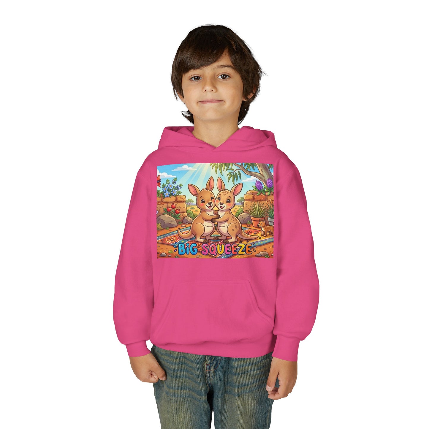 Big Squeeze Kangaroo Youth Heavy Blend Hooded Sweatshirt