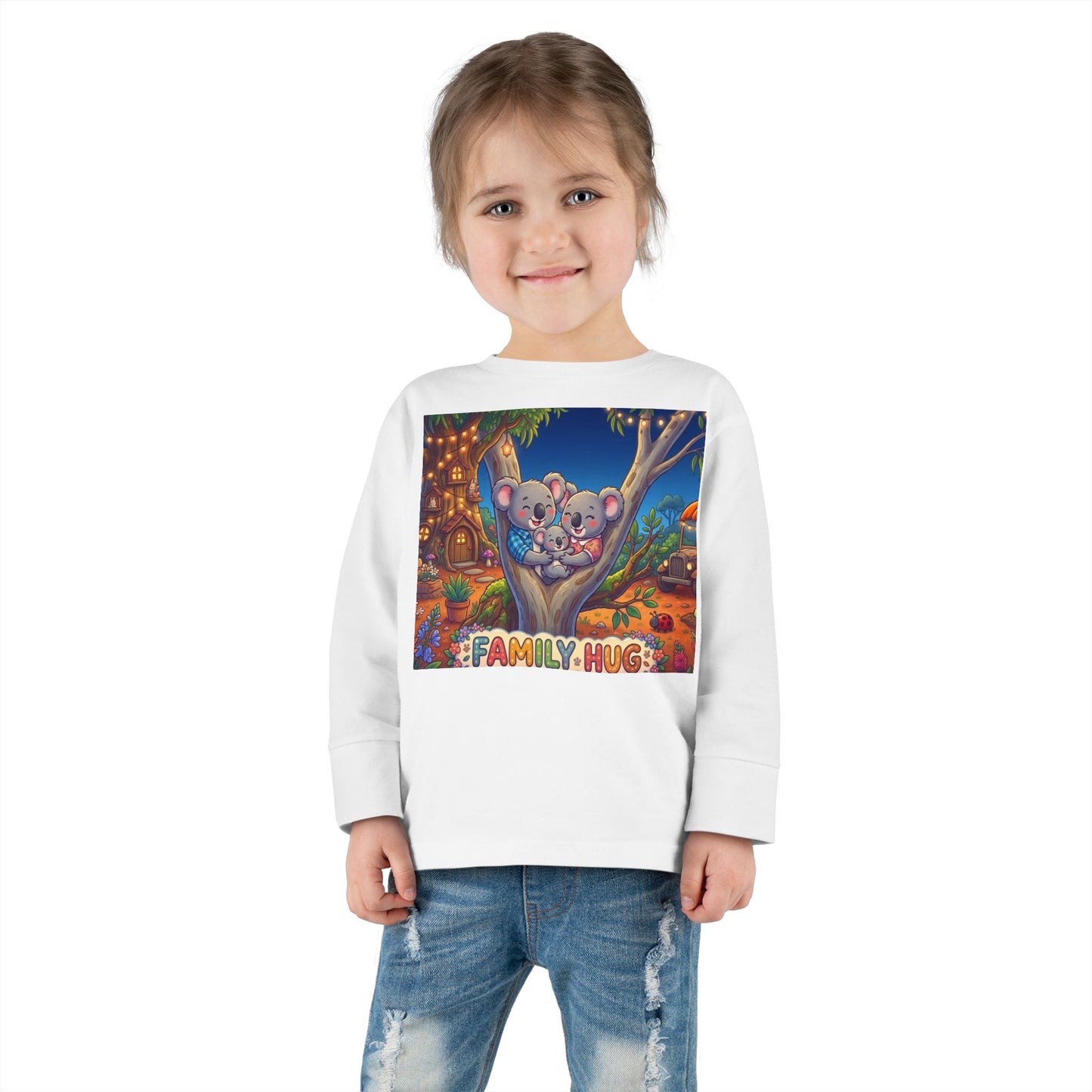 Family Hug Koala Toddler Long Sleeve Tee