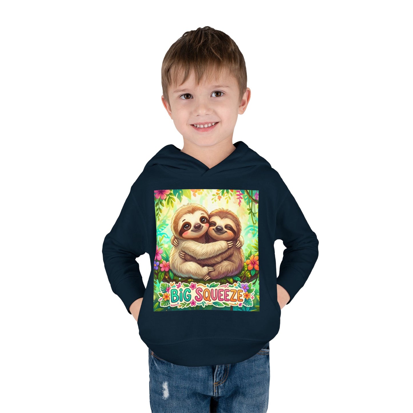 Big Squeeze Sloth Toddler Pullover Fleece Hoodie