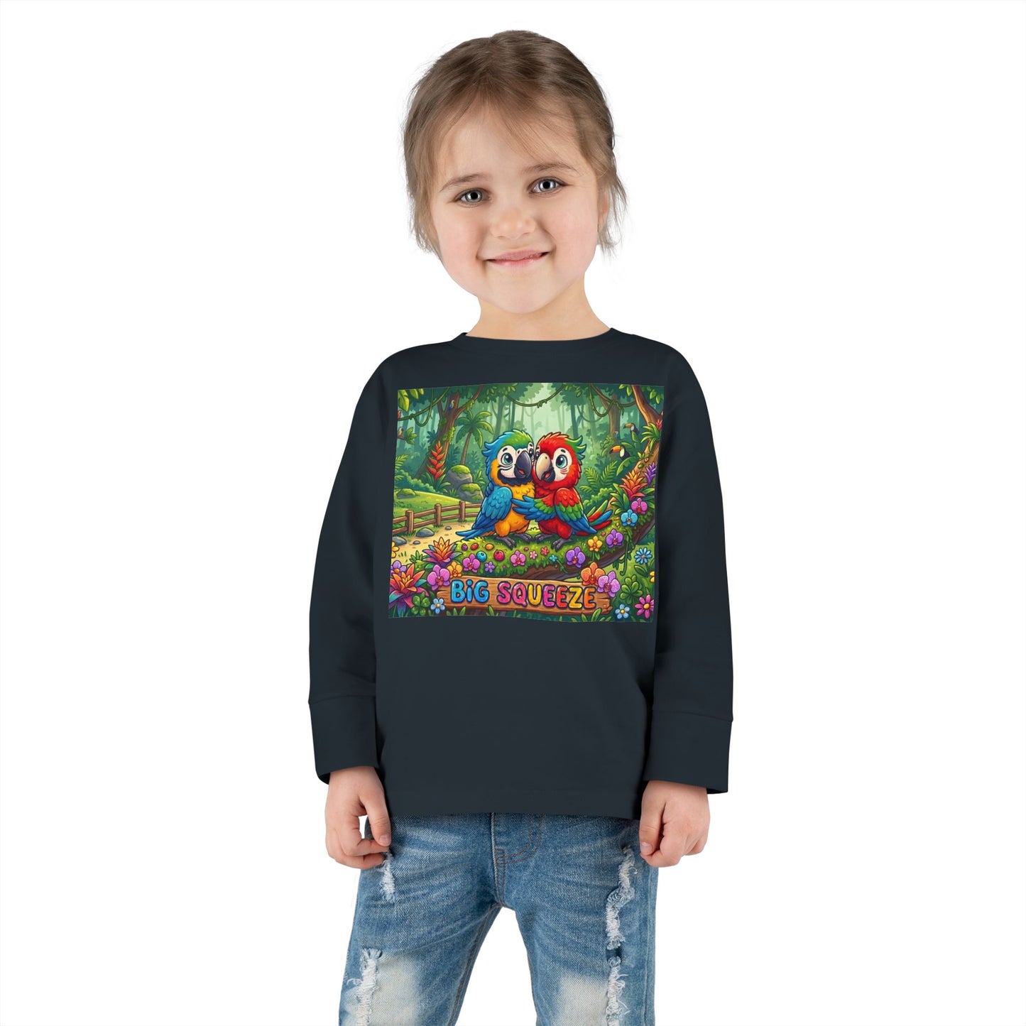 Big Squeeze Macaw Toddler Long Sleeve Tee