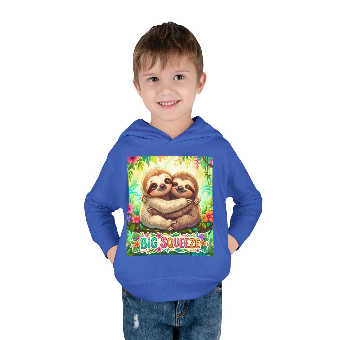 Big Squeeze Sloth Toddler Pullover Fleece Hoodie