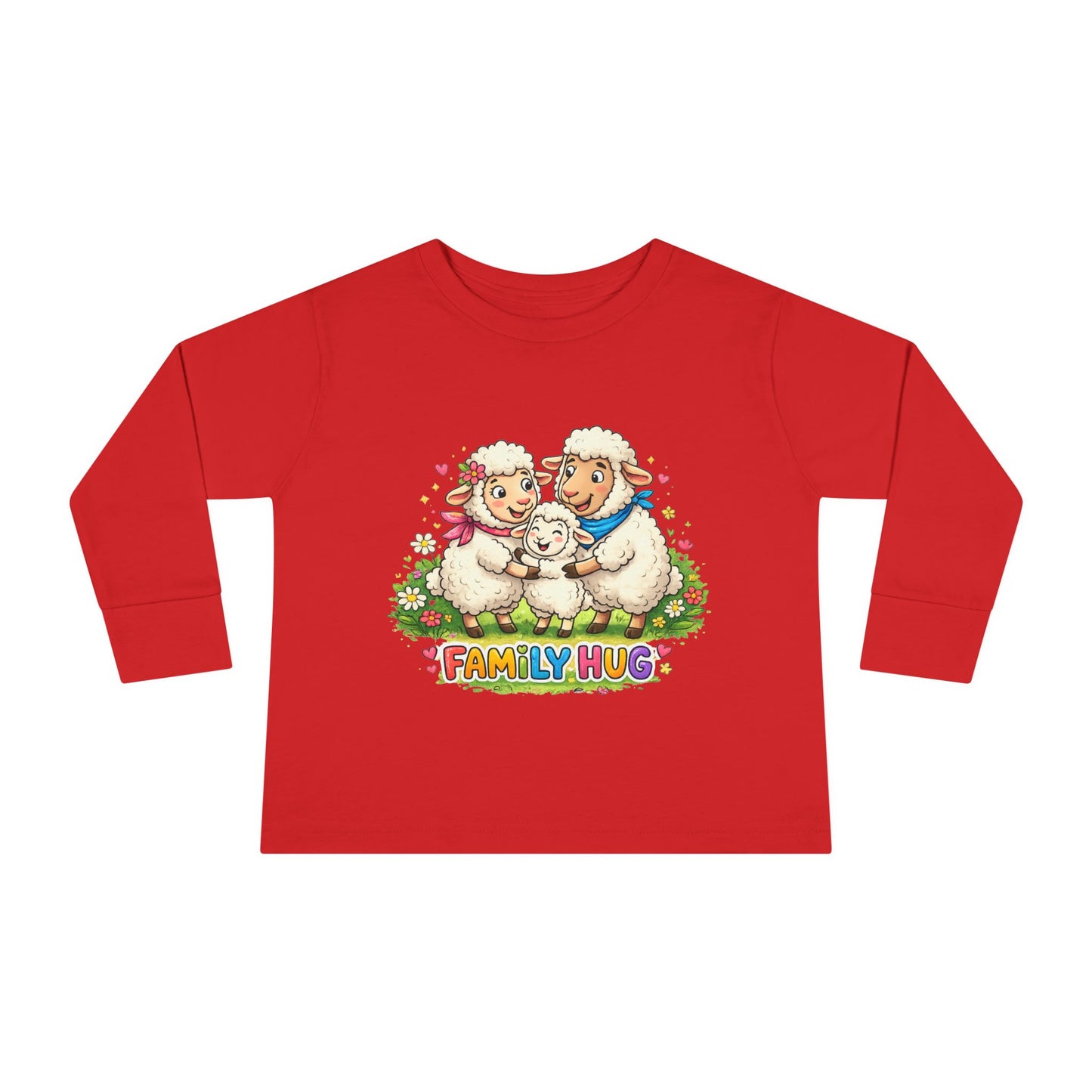Family Hug Lamb Toddler Long Sleeve Tee