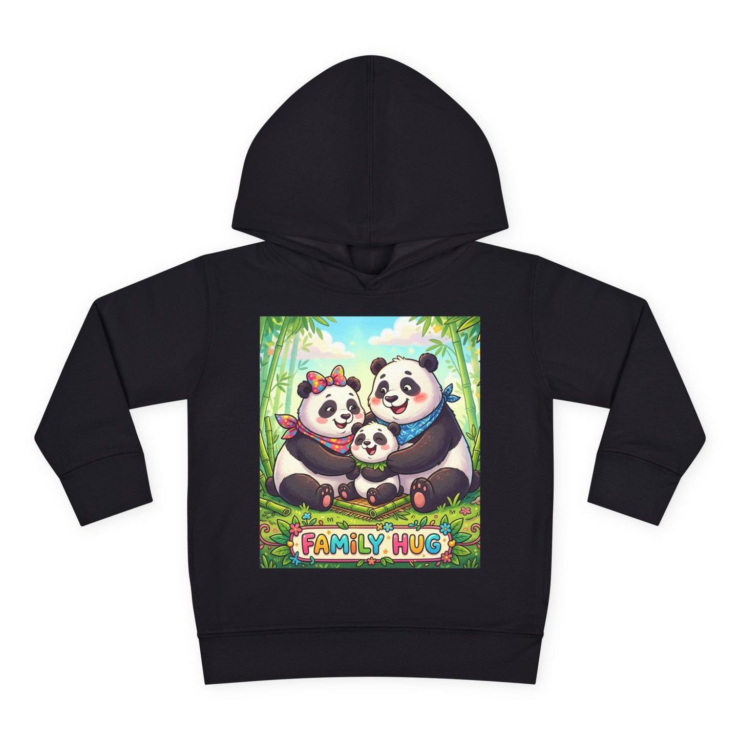 Family Hug Panda Toddler Pullover Fleece Hoodie