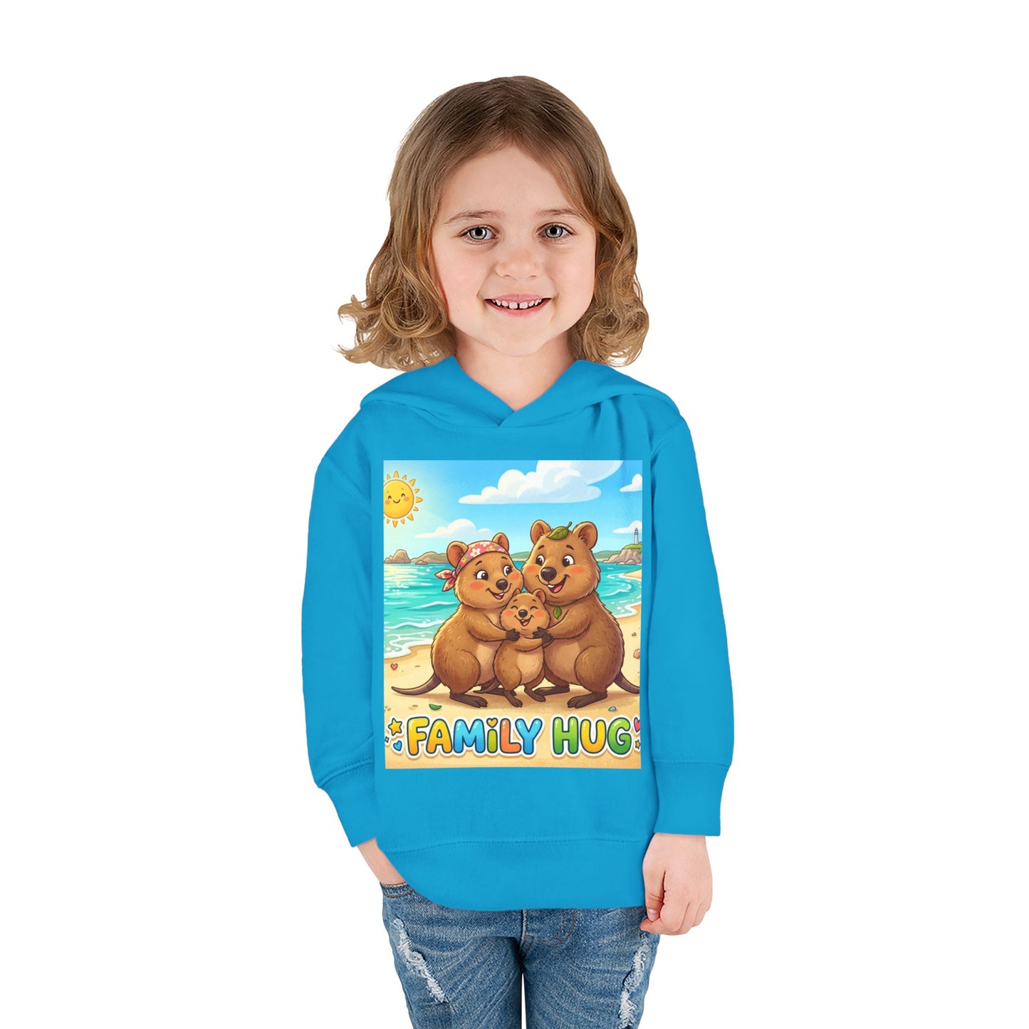 Family Hug Quokka Toddler Pullover Fleece Hoodie